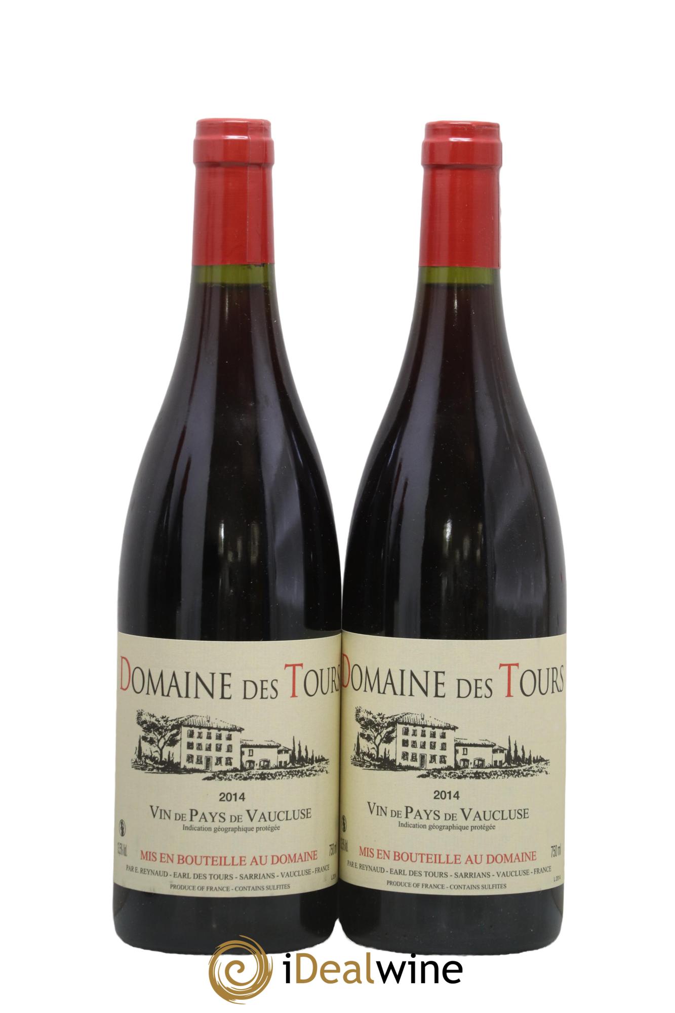IGP Vaucluse (Vin de Pays de Vaucluse) Domaine des Tours Emmanuel Reynaud 2014 - Lot de 2 bouteilles - 0