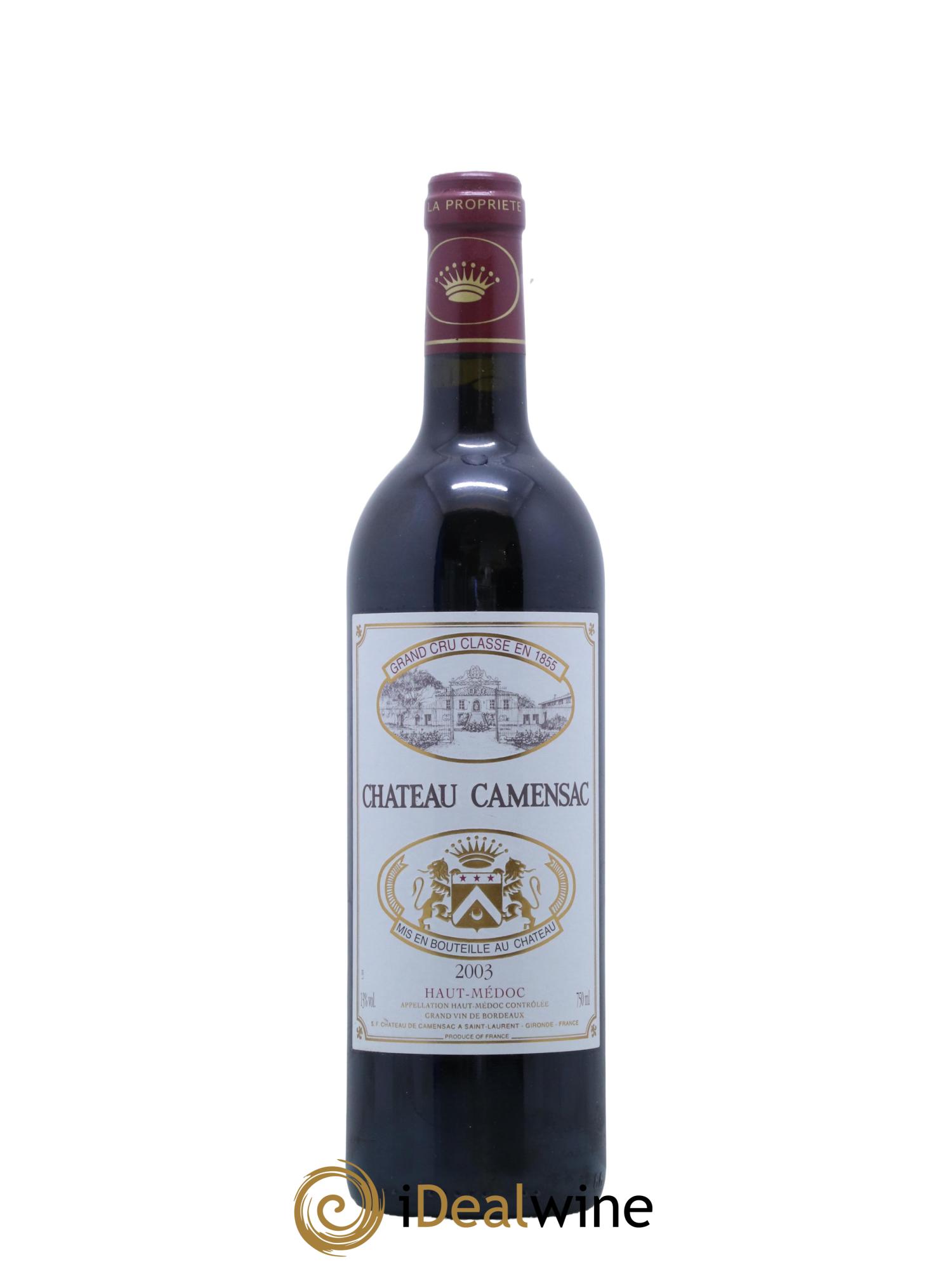 Château Camensac 5ème Grand Cru Classé 2003 - Lot de 1 bouteille - 0