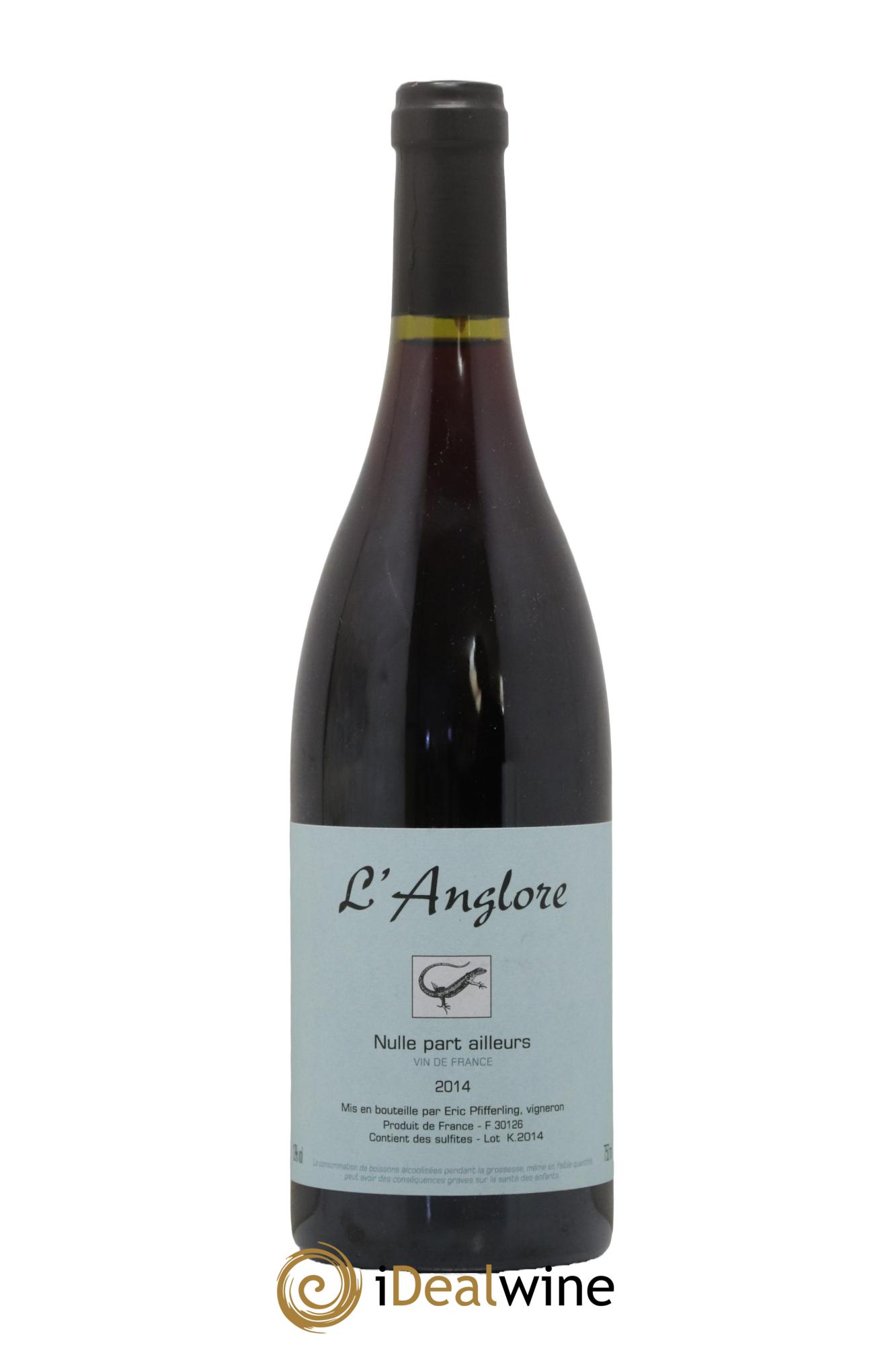 Vin de France Nulle part ailleurs L'Anglore 2014 - Lot de 1 bouteille - 0