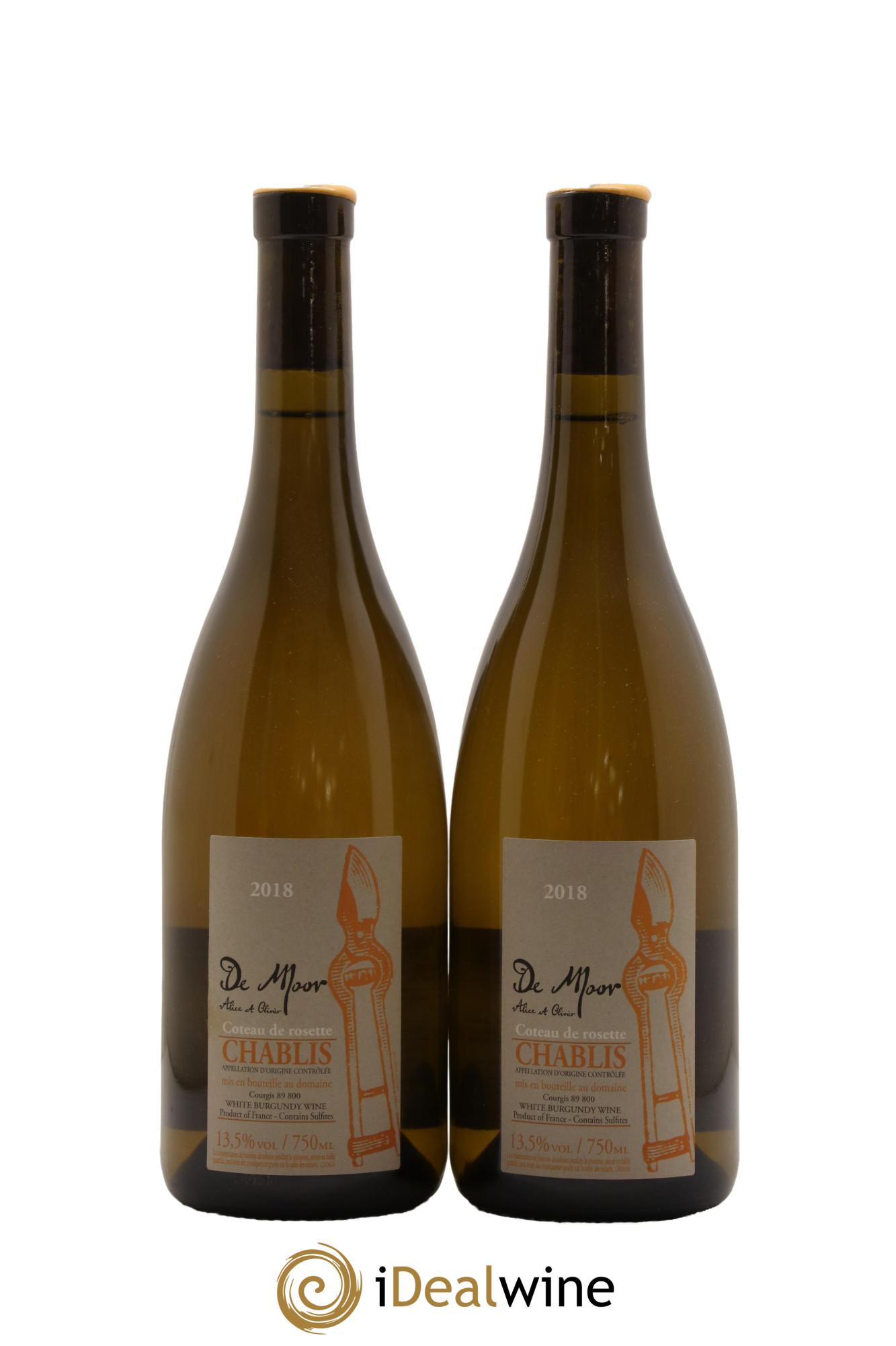 Chablis Côteau de Rosette Alice et Olivier De Moor 2018 - Lot de 2 bouteilles - 0