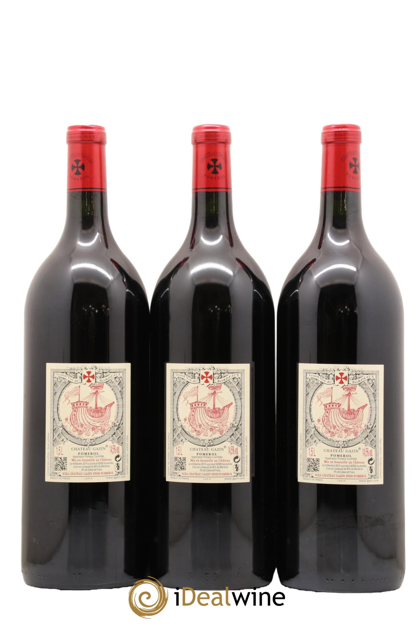 Château Gazin 2015 - Posten von 6 Magnum - 2