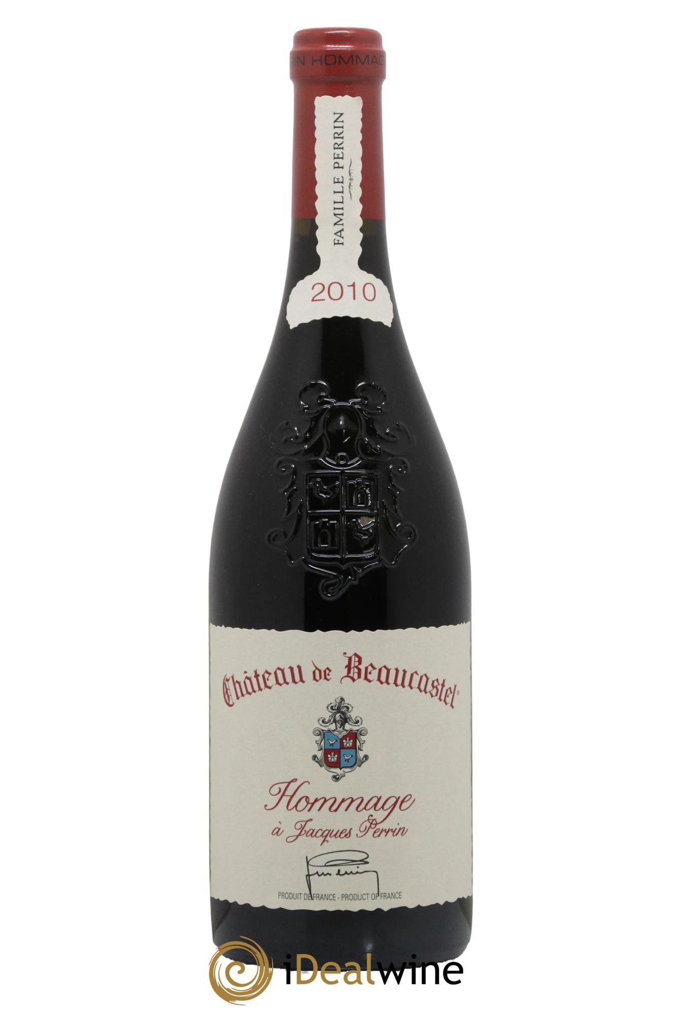 Châteauneuf-du-Pape Château de Beaucastel Hommage à Jacques Perrin Famille Perrin 2010 - Lot de 1 bouteille - 0
