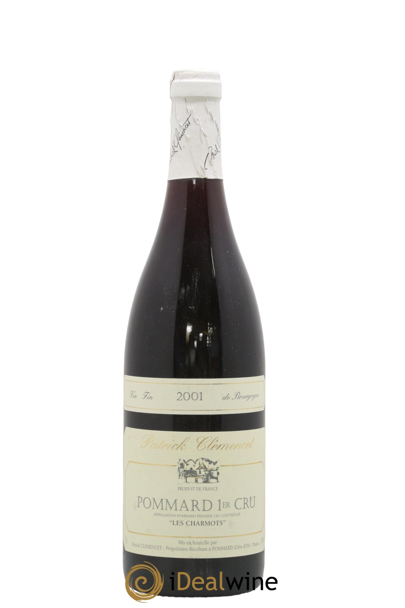 Pommard 1er Cru Les Charmots Patrick Clémencet 2001 - Lot de 1 bouteille - 0