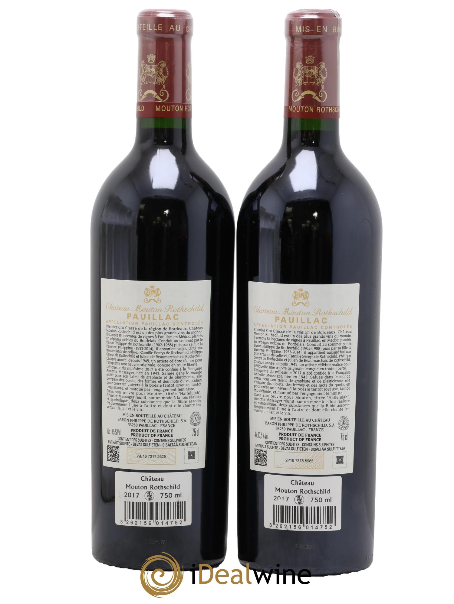 Château Mouton Rothschild 1er Grand Cru Classé 2017 - Posten von 2 Flaschen - 1