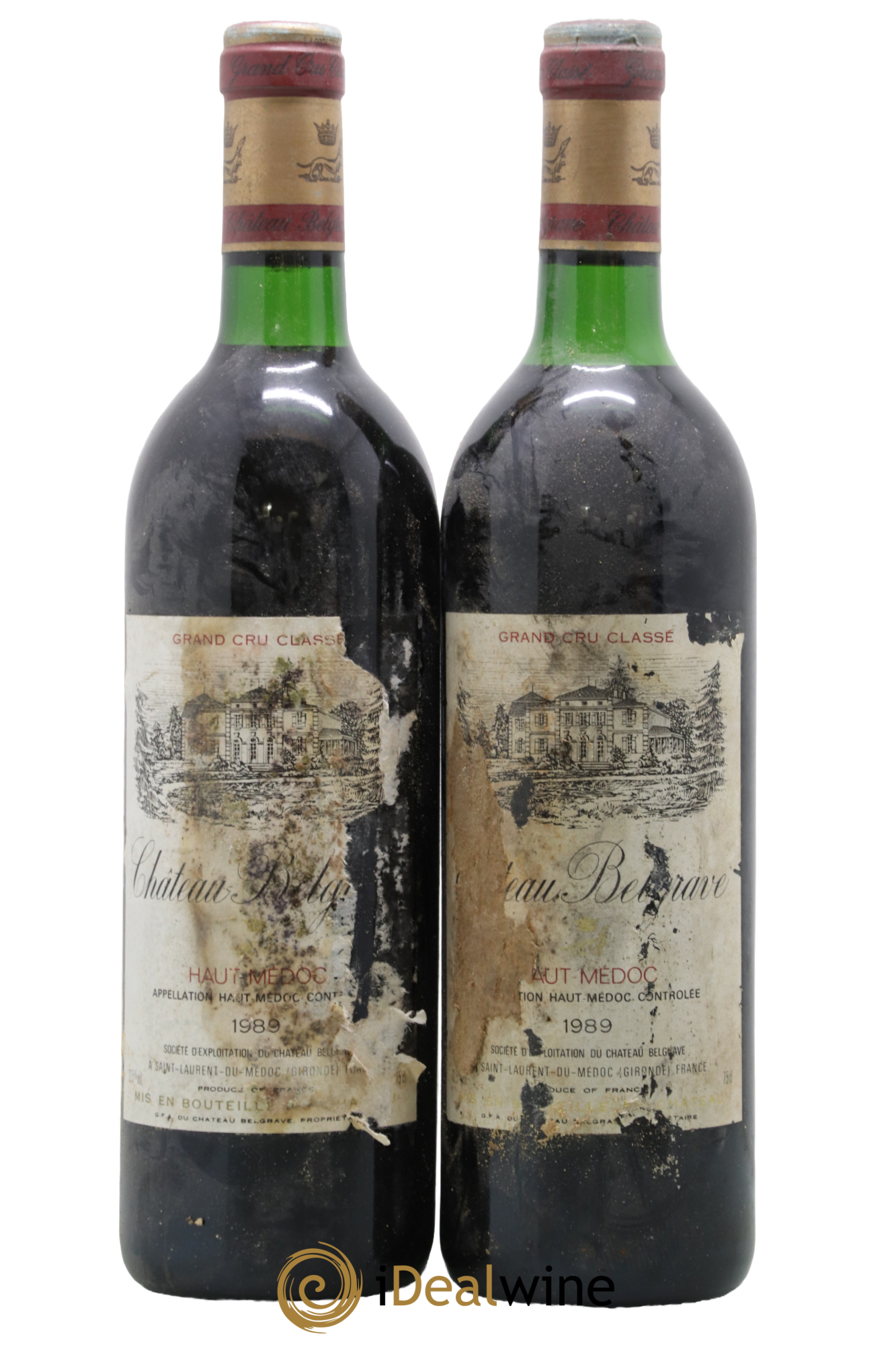 Château Belgrave 5ème Grand Cru Classé 1989 - Lot de 2 bouteilles - 0