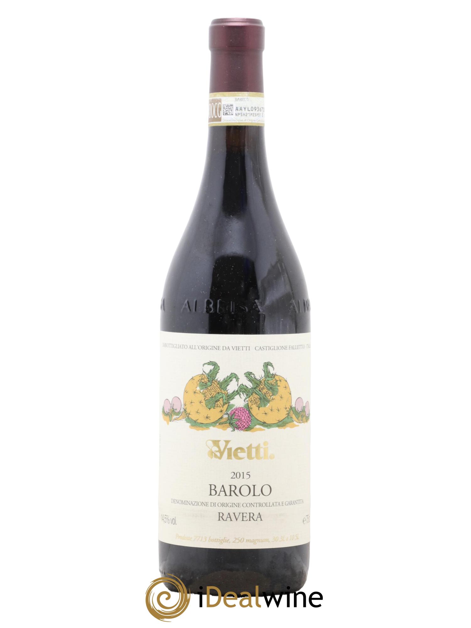 Barolo DOCG Ravera Vietti 2015 - Lot of 1 bottle - 0