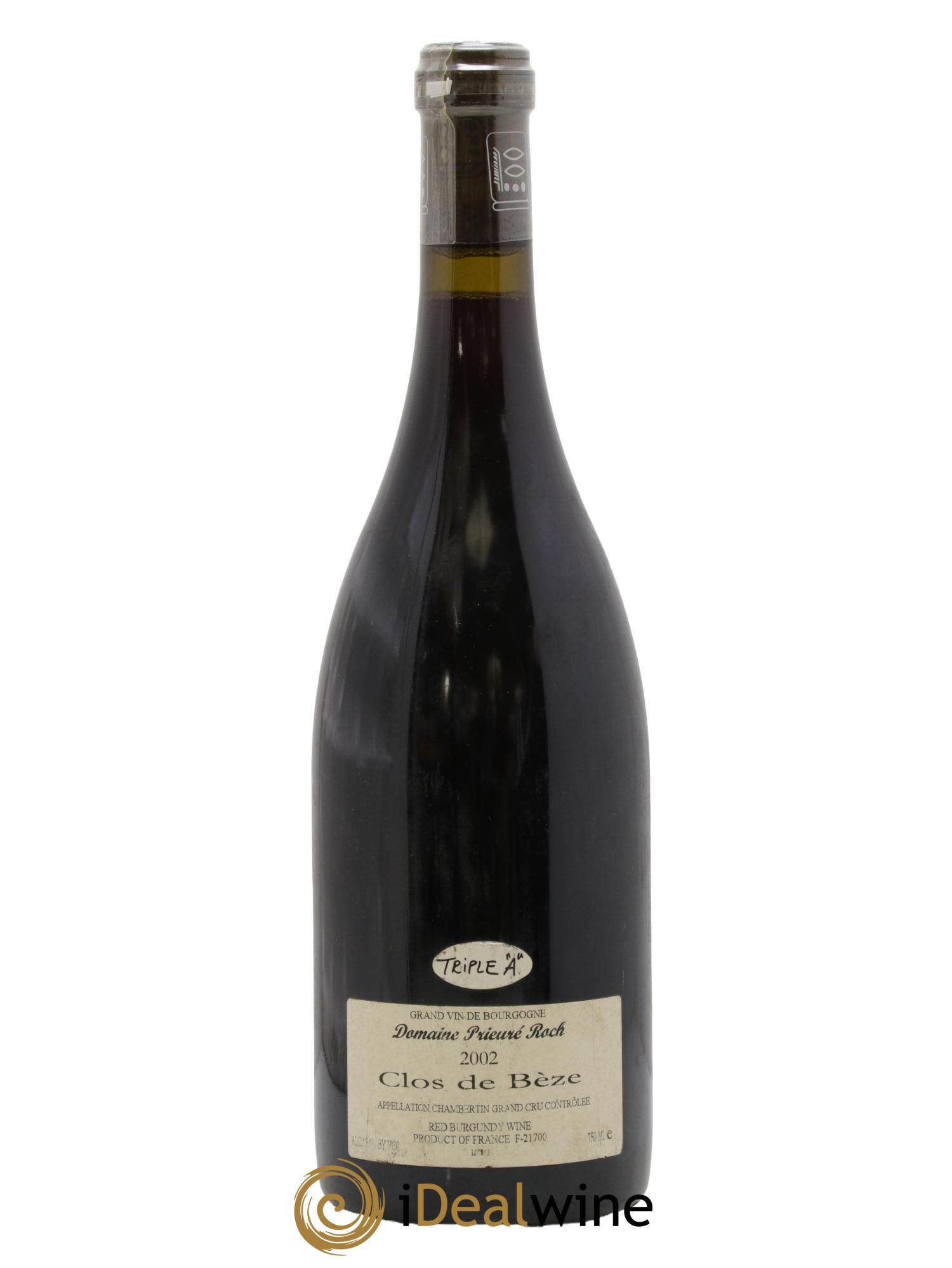 Chambertin Clos de Bèze Grand Cru Prieuré Roch 2002 - Lot de 1 bouteille - 1