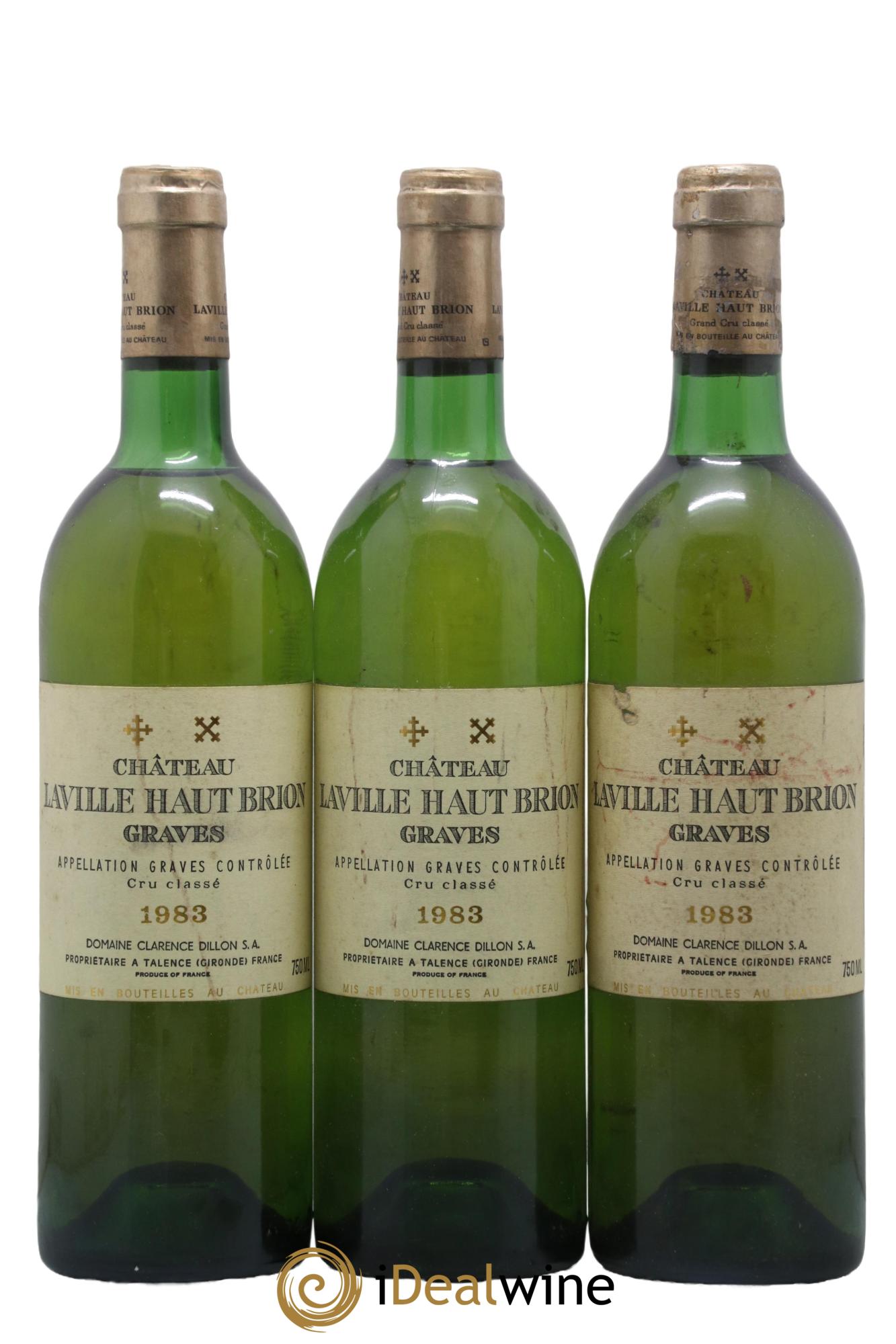 Château Laville Haut-Brion Cru Classé de Graves 1983 - Lot de 3 bouteilles - 0