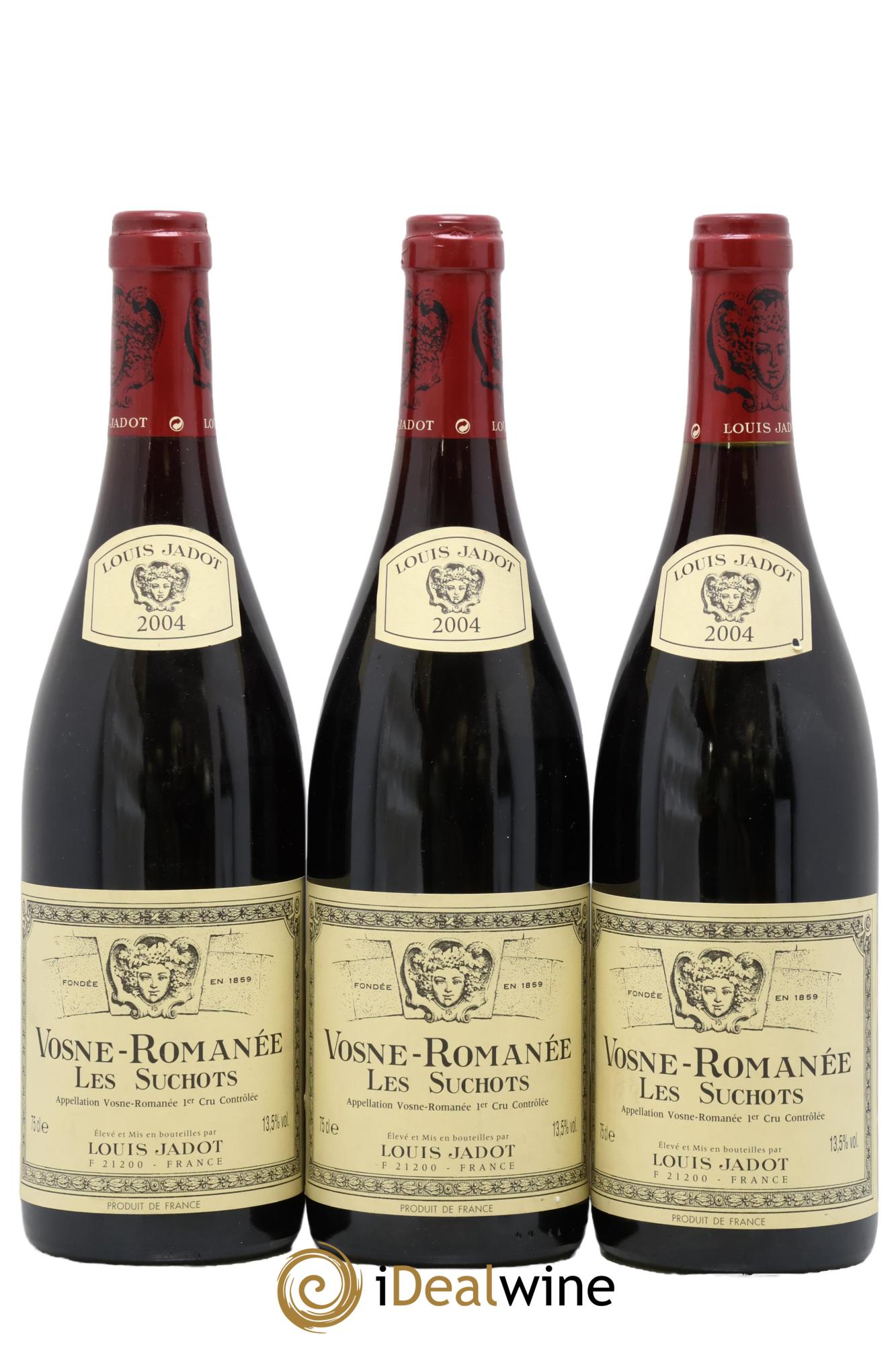 Vosne-Romanée 1er Cru Les Suchots Maison Louis Jadot 2004 - Lot de 3 bouteilles - 0