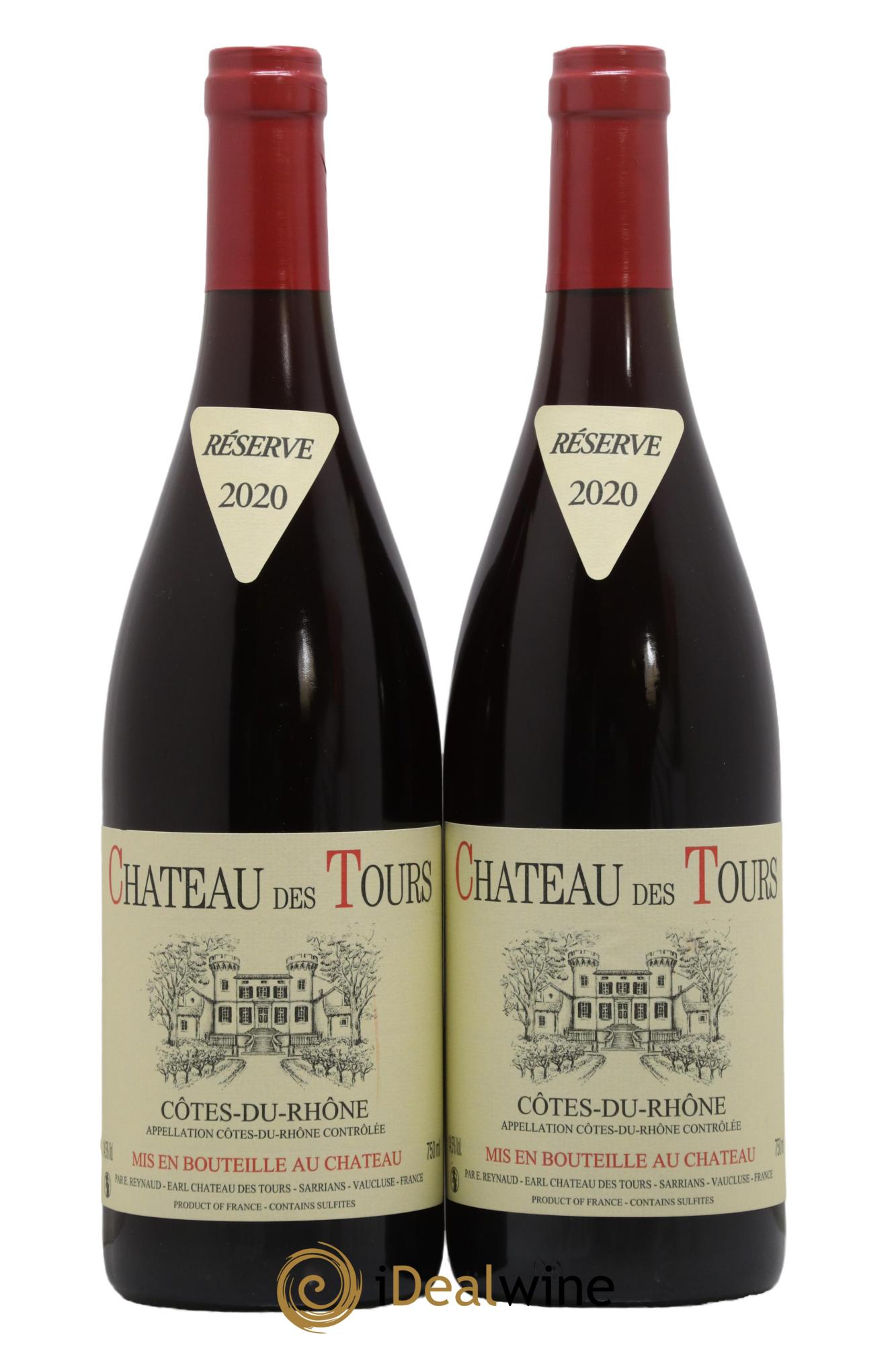 Côtes-du-Rhône Château des Tours Emmanuel Reynaud 2020 - Lot de 2 bouteilles - 0