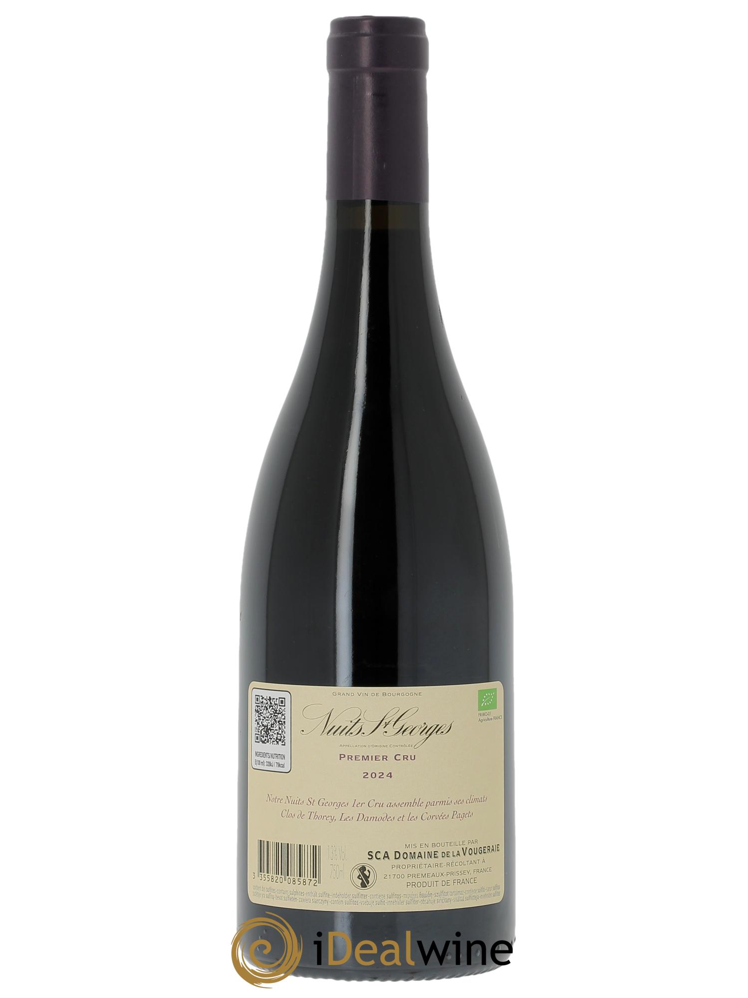 Nuits-Saint-Georges 1er Cru La Vougeraie 2024 - Lot de 1 bouteille - 1