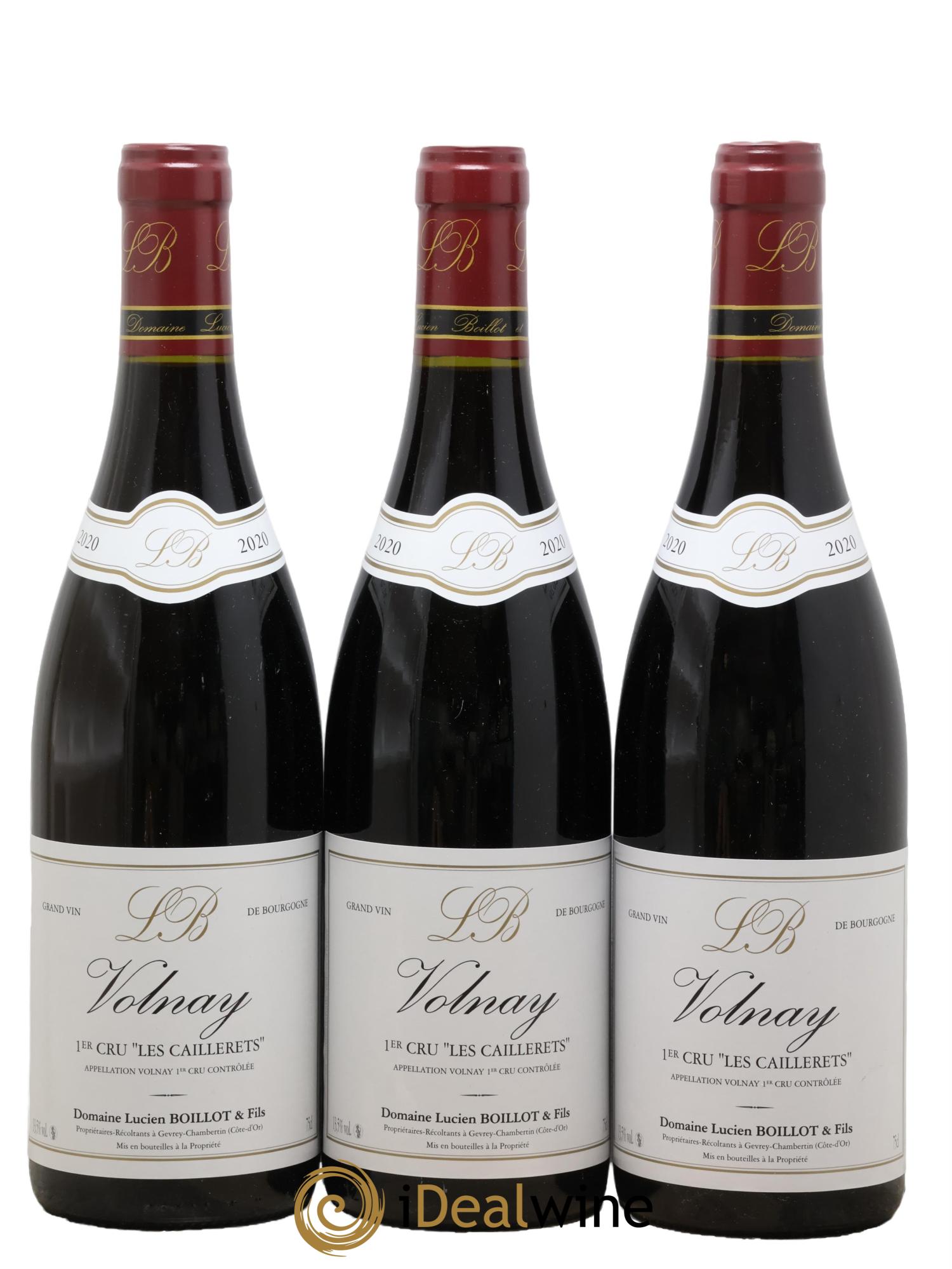 Volnay 1er Cru Les Caillerets Lucien Boillot & Fils (Domaine) 2020 - Lot of 3 bottles - 0