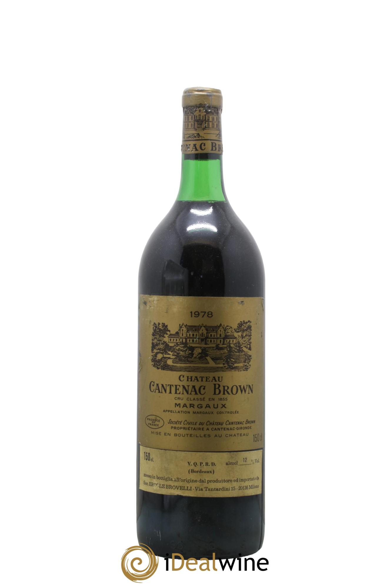 Château Cantenac Brown 3ème Grand Cru Classé 1978 - Lot de 1 magnum - 0