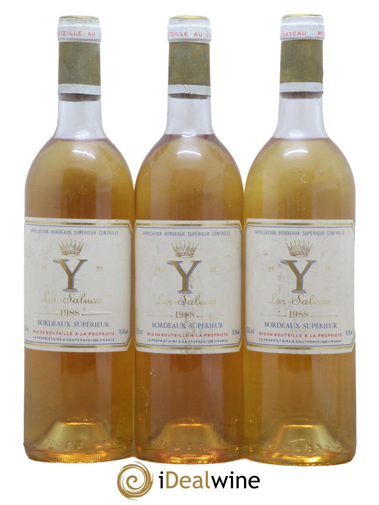Y de Yquem 1988 - Lot de 3 bouteilles - 0