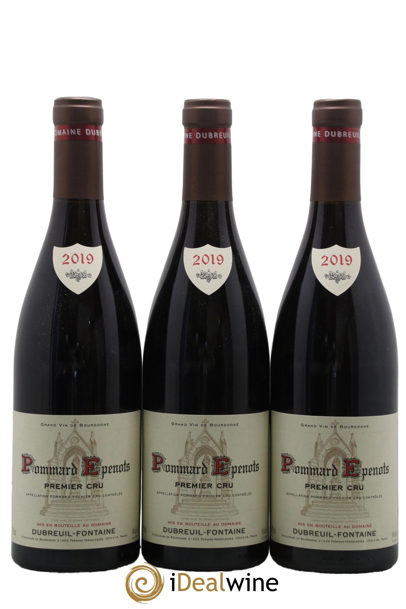 Pommard 1er Cru Epenots Dubreuil-Fontaine 2019 - Lot de 3 bouteilles - 0