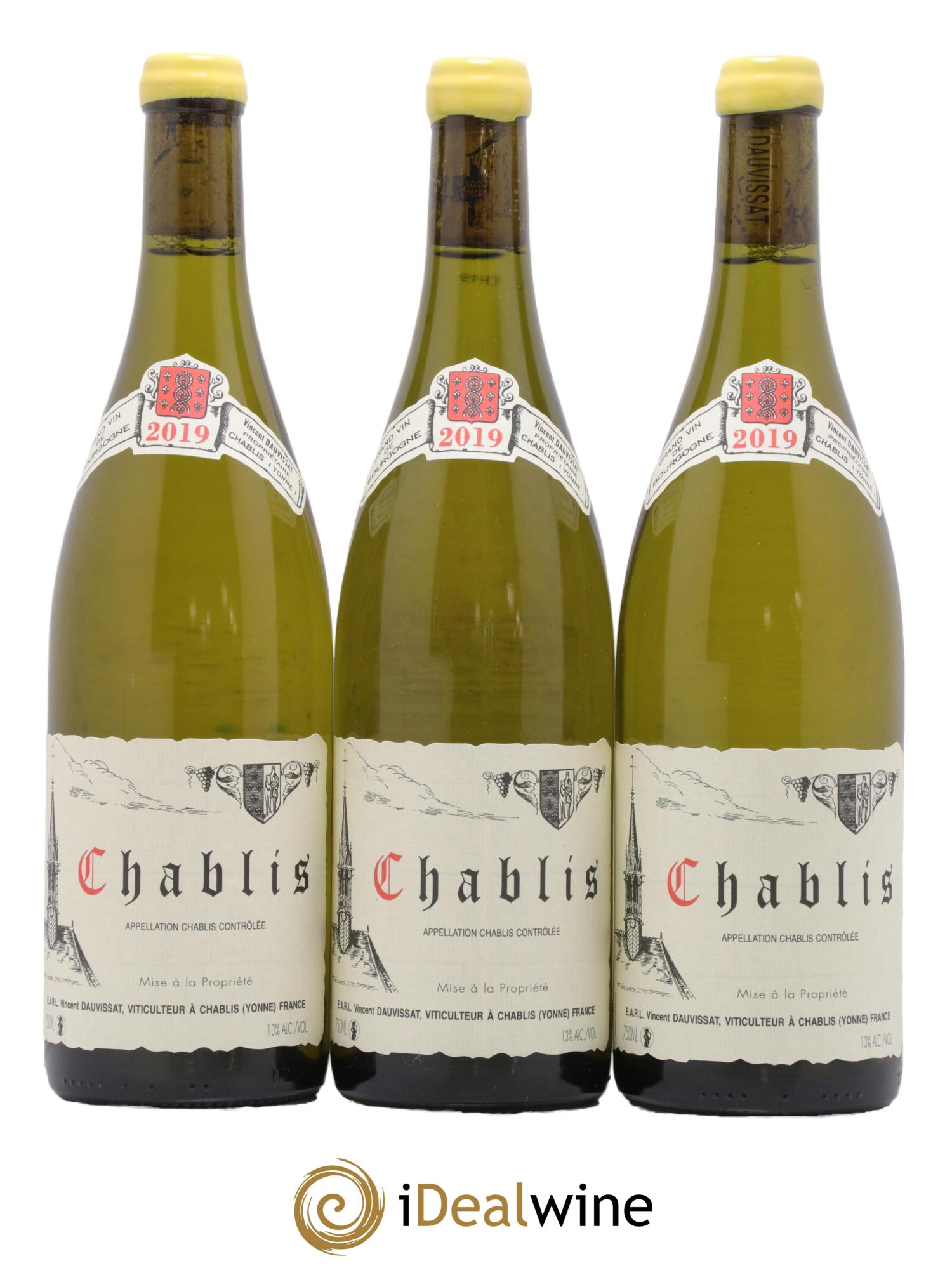 Chablis Vincent Dauvissat (Domaine) 2019 - Lot de 3 bouteilles - 0