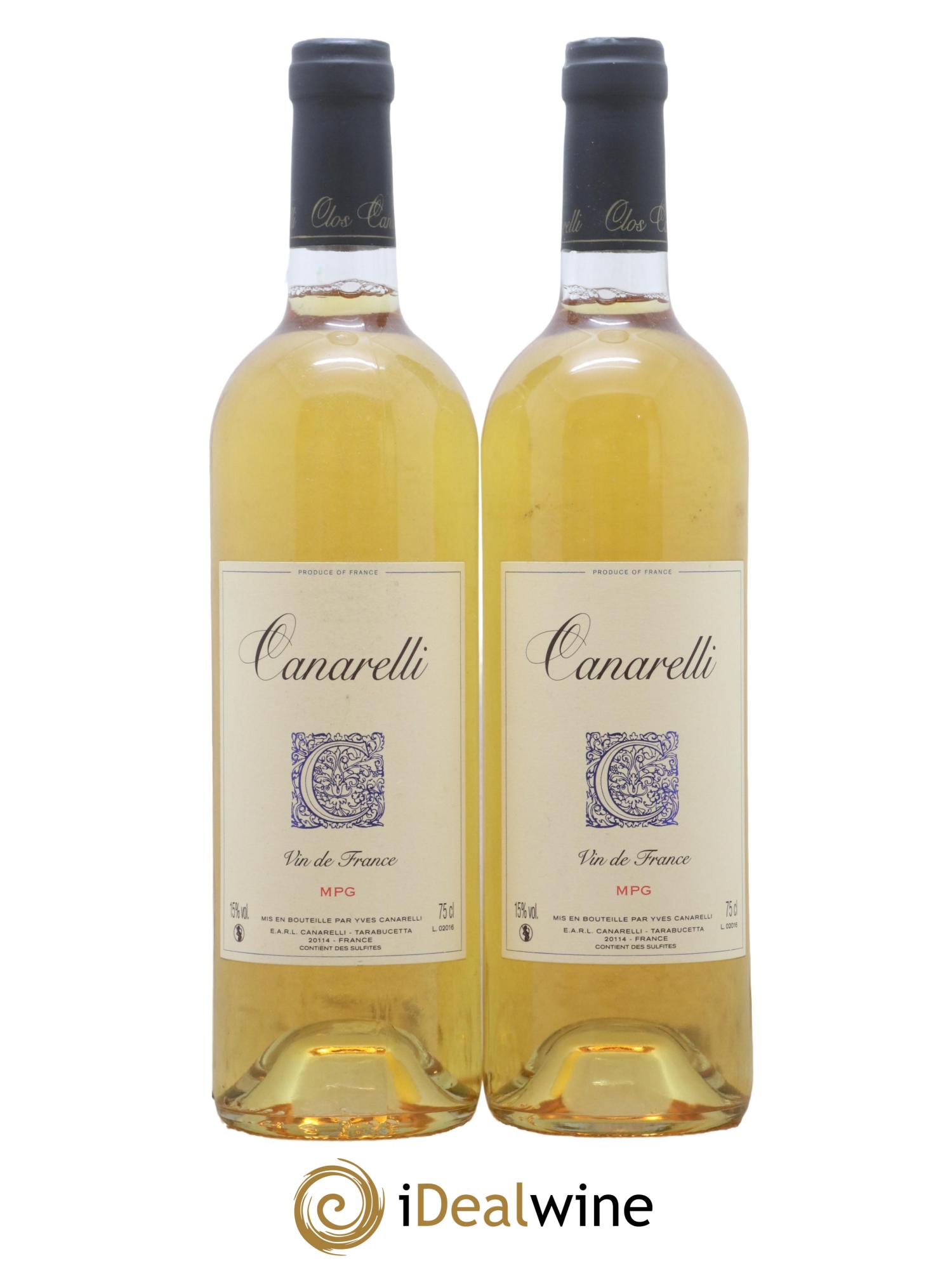 Vin de France Muscat MPG Clos Canarelli 2016 - Lotto di 2 bottiglie - 0