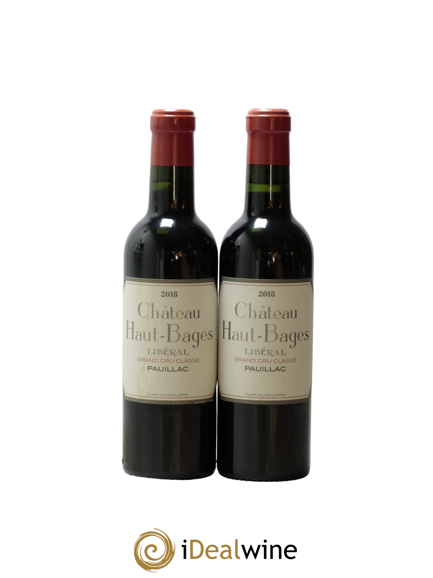 Château Haut Bages Libéral 5ème Grand Cru Classé 2018 - Lotto di 2 mezze bottiglie - 0