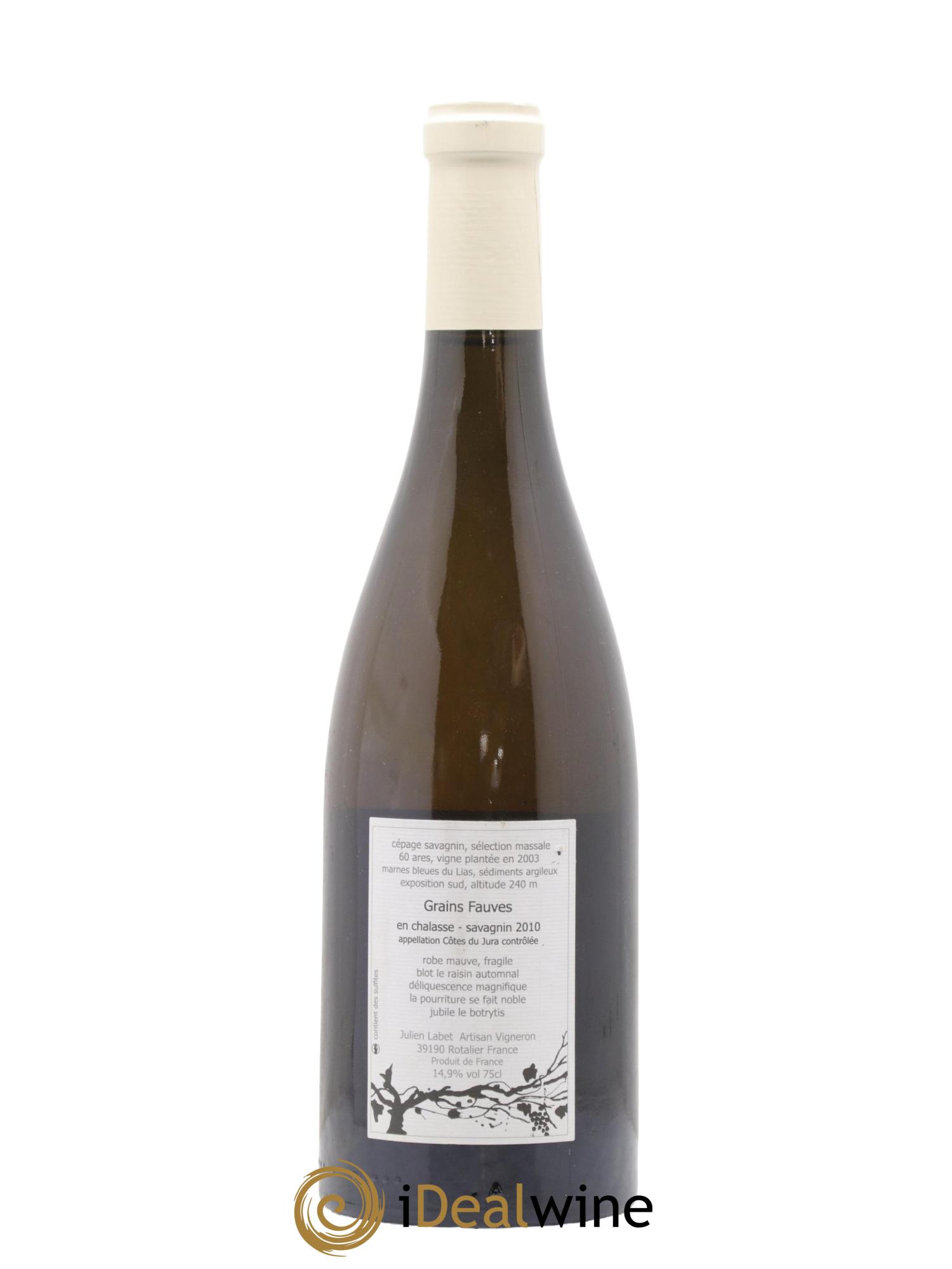 Côtes du Jura Savagnin Grains Fauves Domaine Labet 2010 - Lot de 1 bouteille - 1