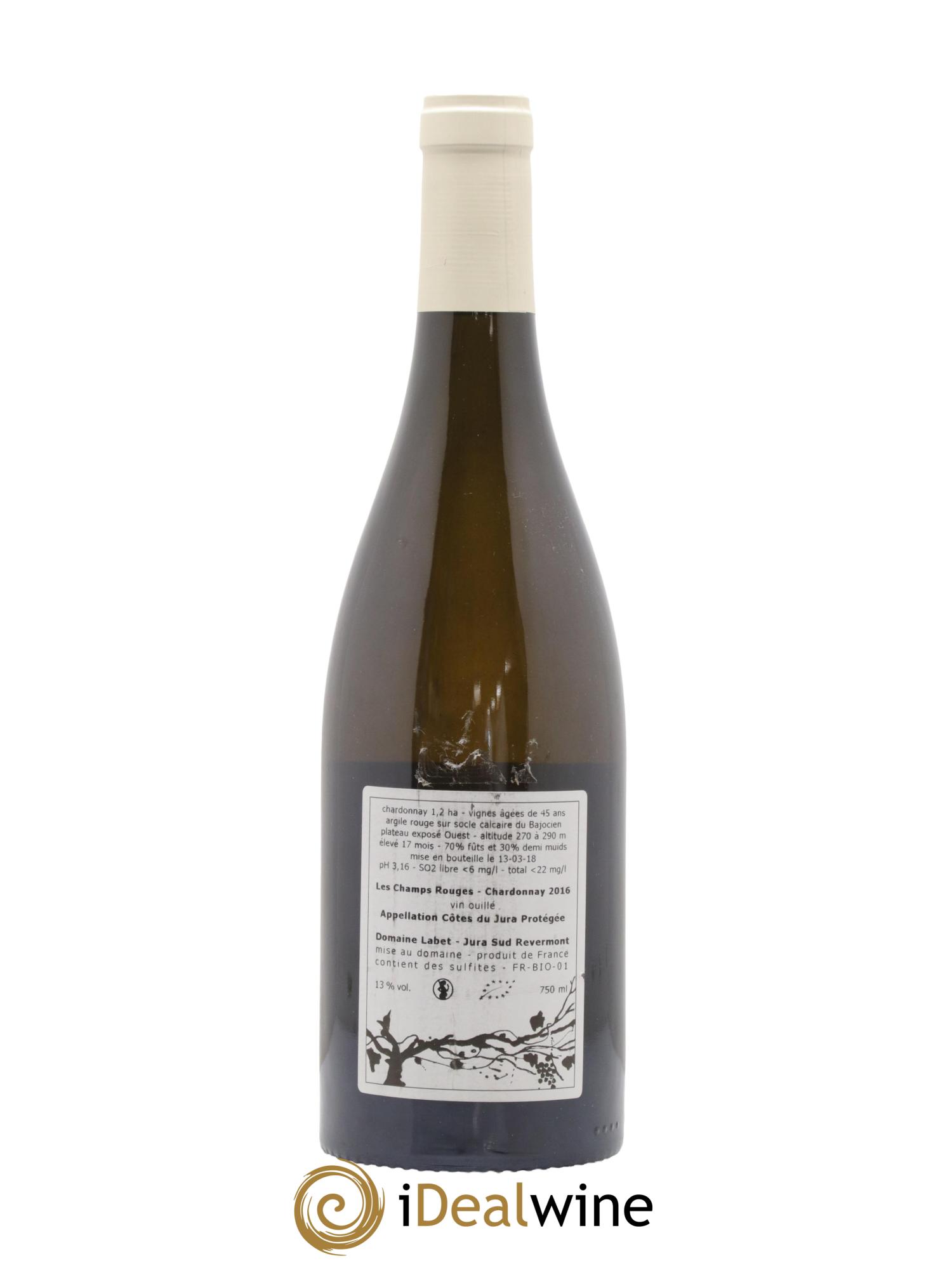 Côtes du Jura Chardonnay Les Champs Rouges Romain - Julien - Charline Labet 2016 - Posten von 1 Flasche - 1