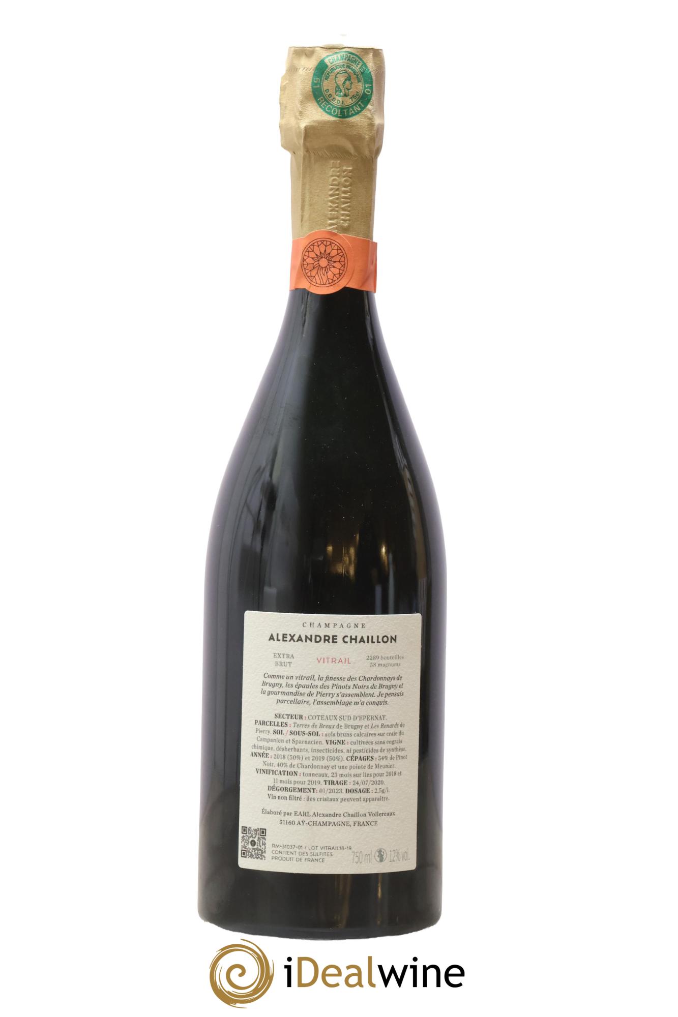 Extra Brut Vitrail Alexandre Chaillon - Lot of 1 bottle - 1