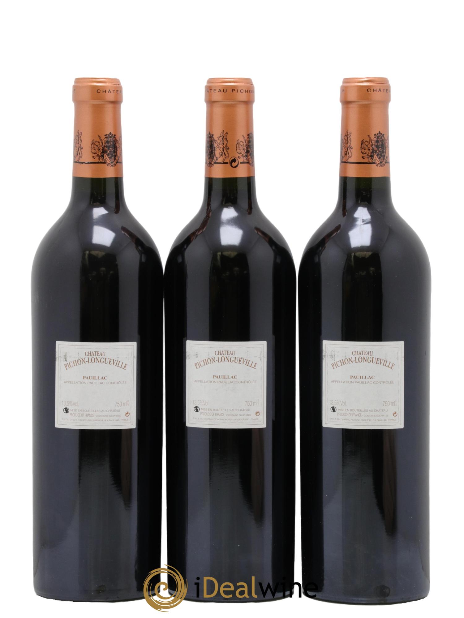 Pichon Longueville Baron 2ème Grand Cru Classé 2005 - Lot de 3 bouteilles - 1