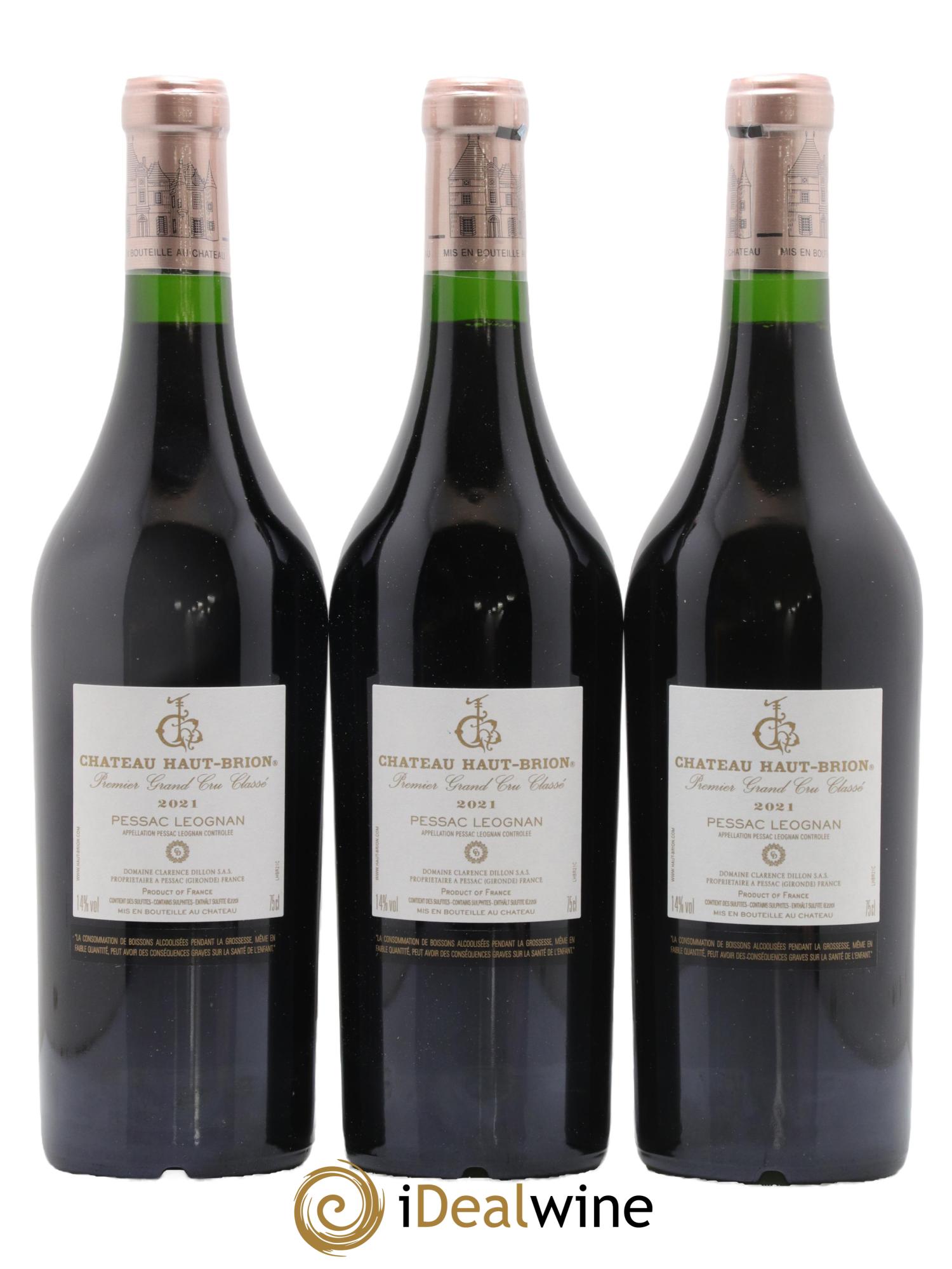Château Haut Brion 1er Grand Cru Classé  2021 - Lotto di 3 bottiglie - 1