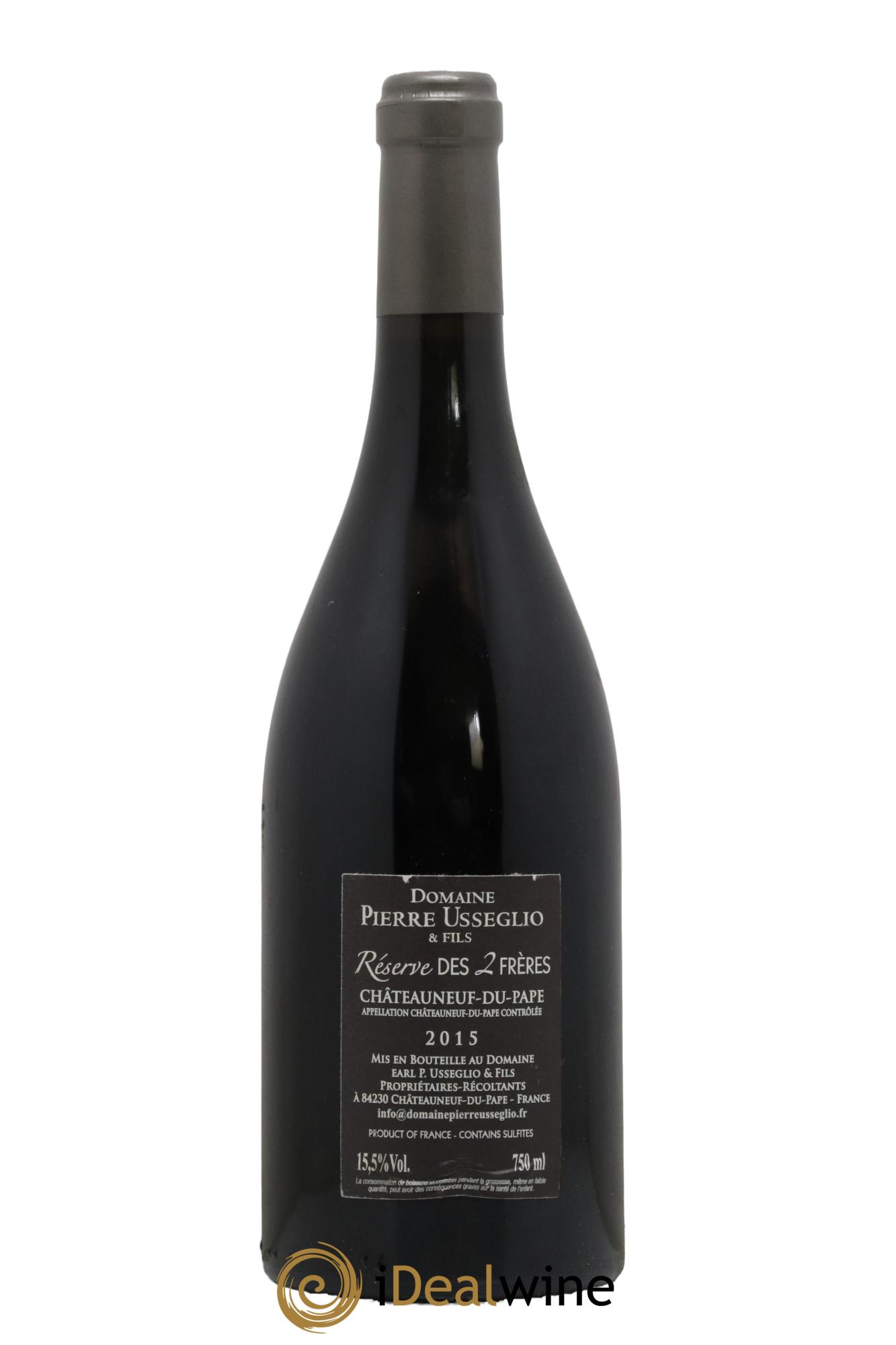 Châteauneuf-du-Pape Réserve des 2 frères Pierre Usseglio & Fils 2015 - Lot de 1 bouteille - 1