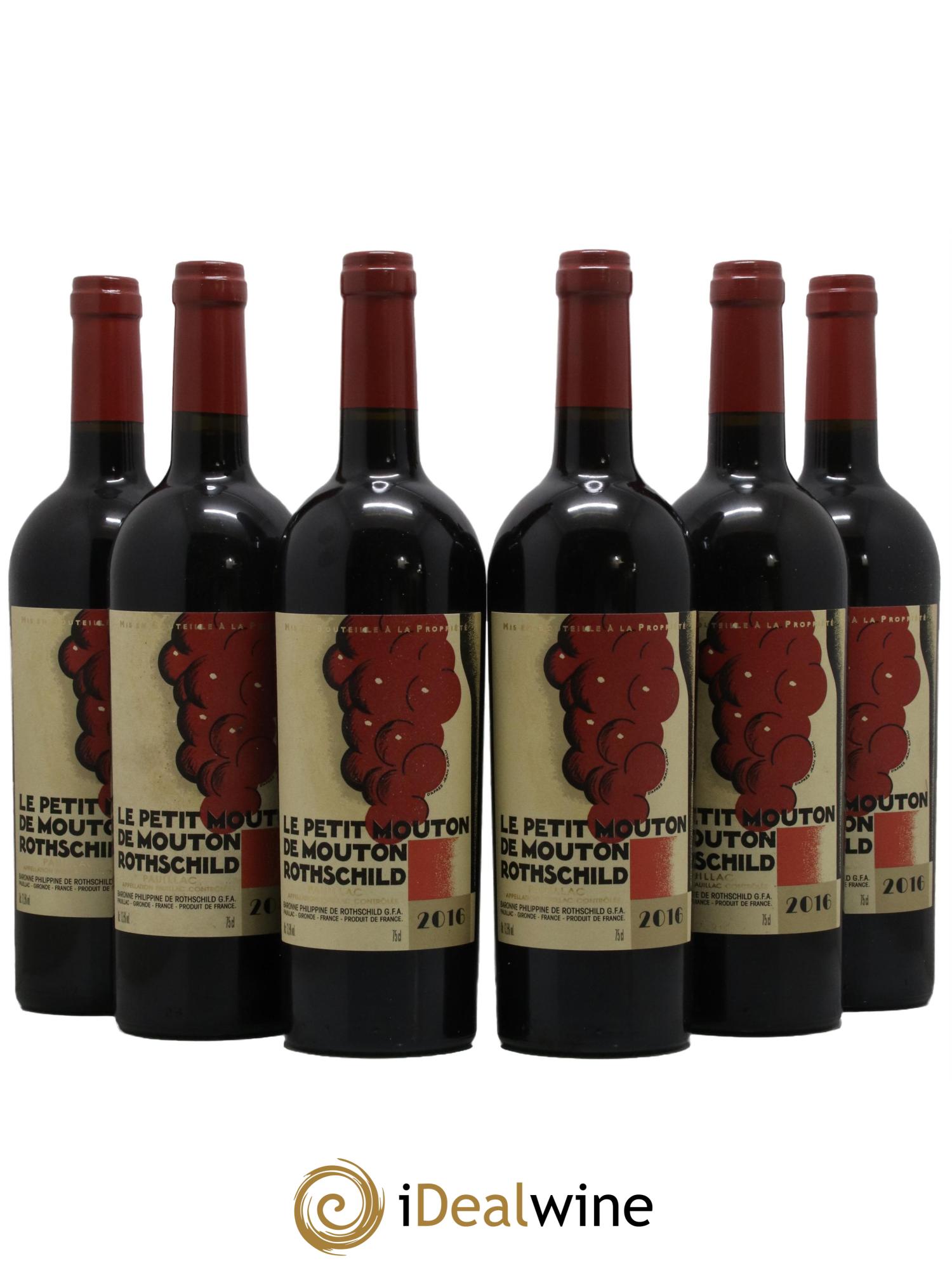 Petit Mouton Second Vin 2016 - Lot de 6 bouteilles - 0