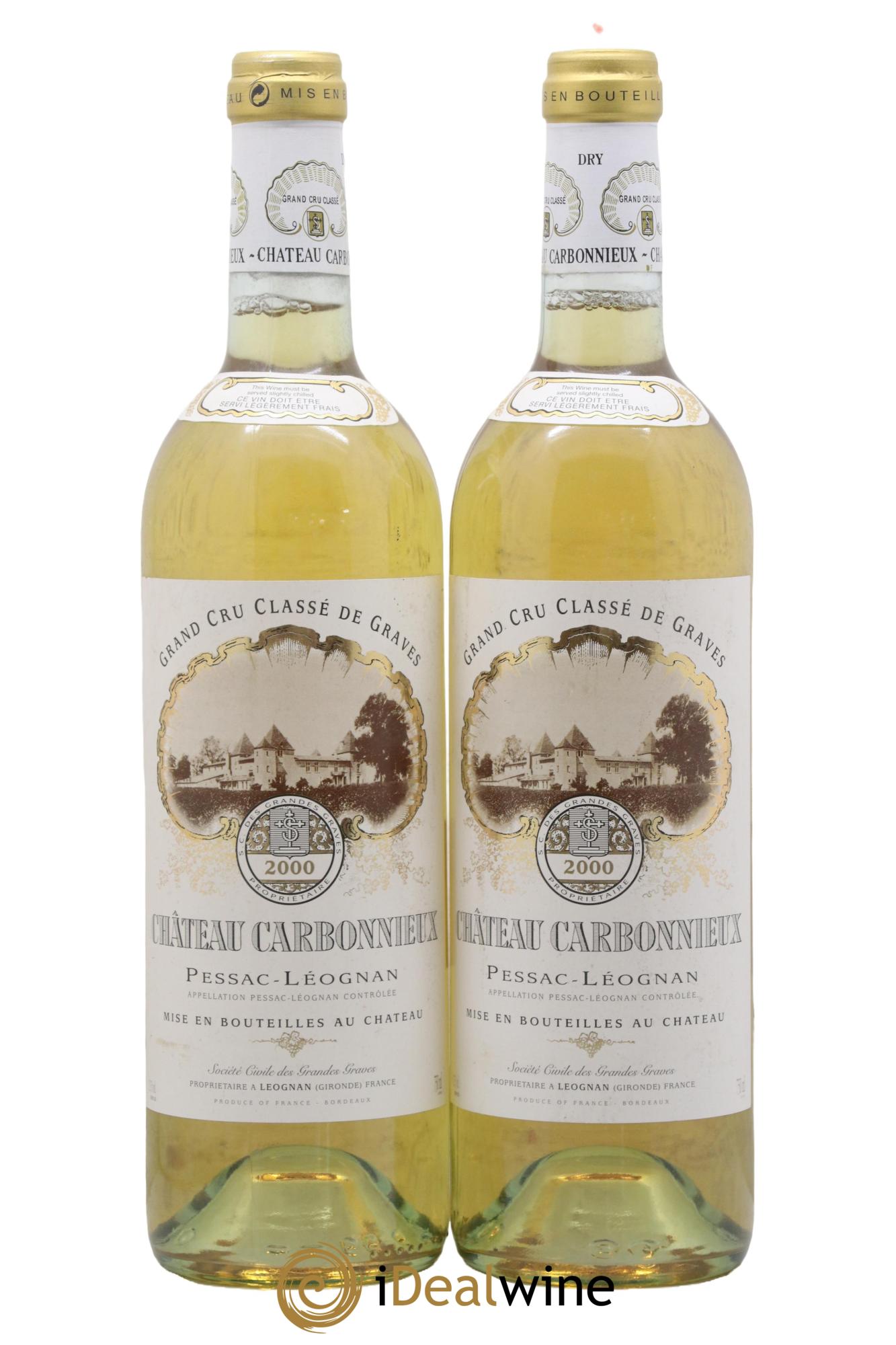Château Carbonnieux Cru Classé de Graves 2000 - Lot de 2 bouteilles - 0