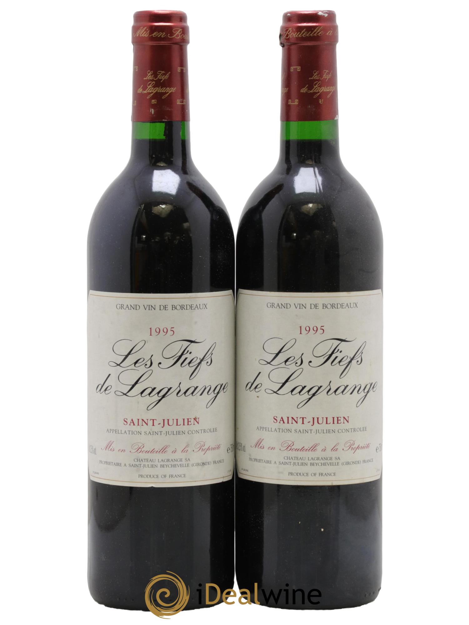 Les Fiefs de Lagrange Second Vin 1995 - Lot de 2 bouteilles - 0