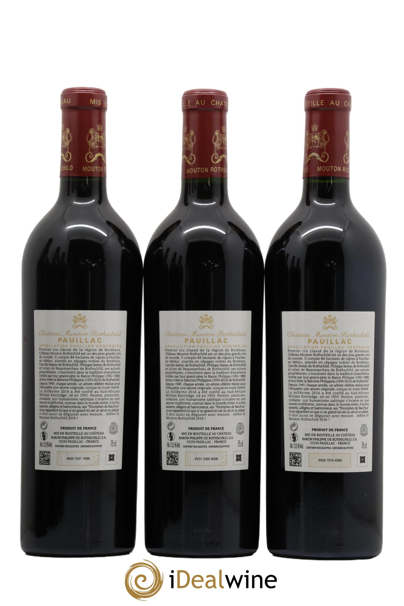 Château Mouton Rothschild 1er Grand Cru Classé 2016 - Lot de 6 bouteilles - 2