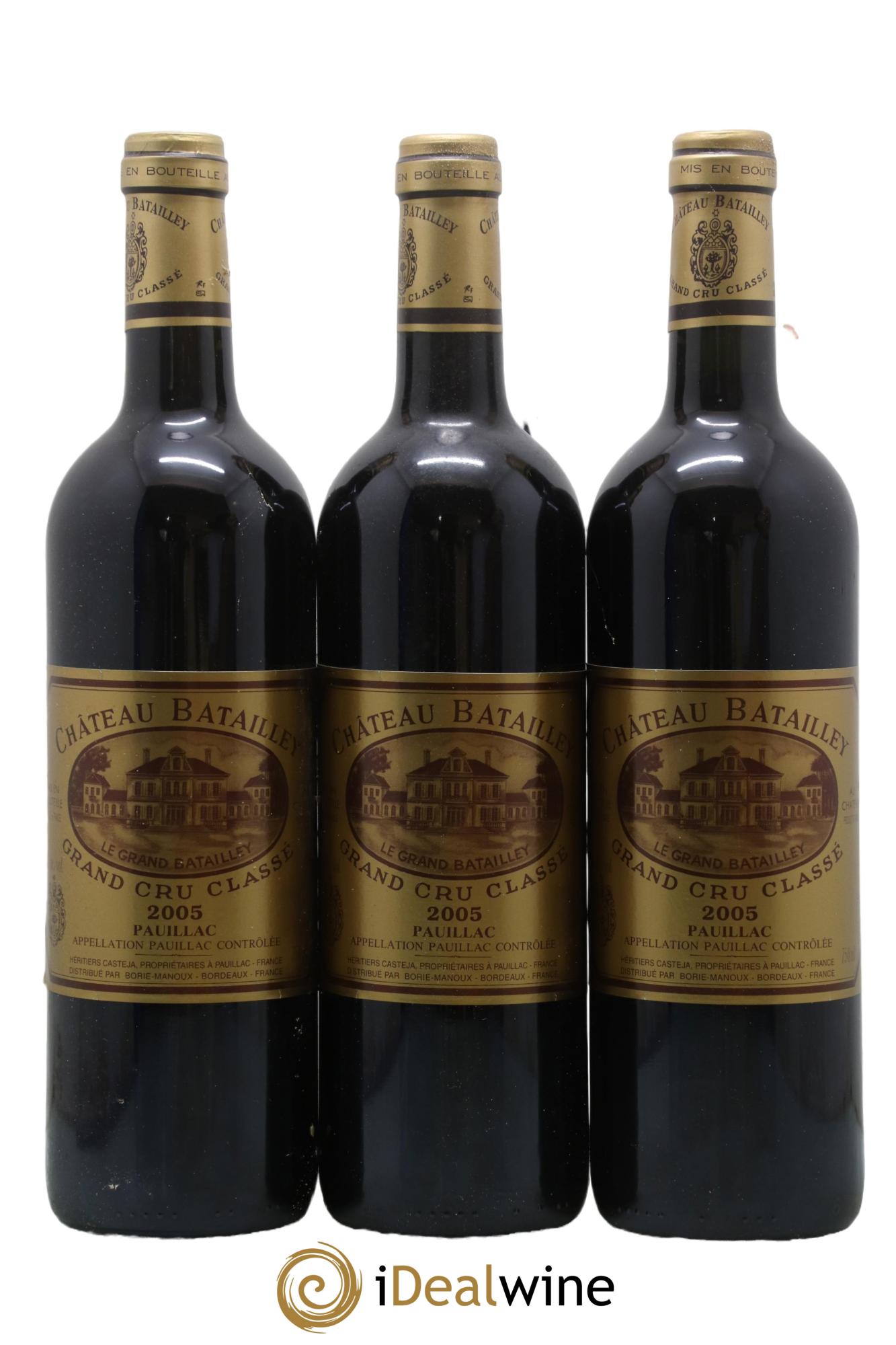 Château Batailley 5ème Grand Cru Classé 2005 - Lot de 3 bouteilles - 0