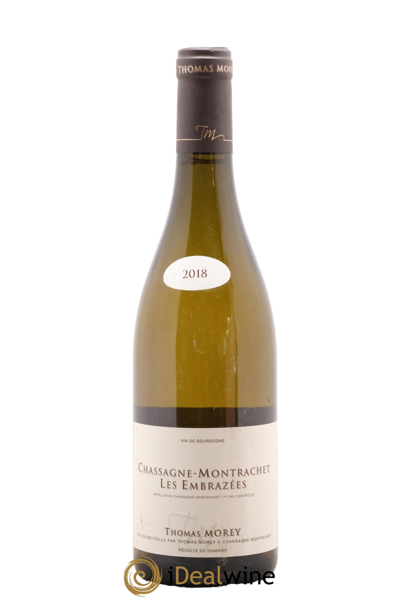 Chassagne-Montrachet 1er Cru Les Embrazées Thomas Morey 2018 - Lot de 1 bouteille - 0