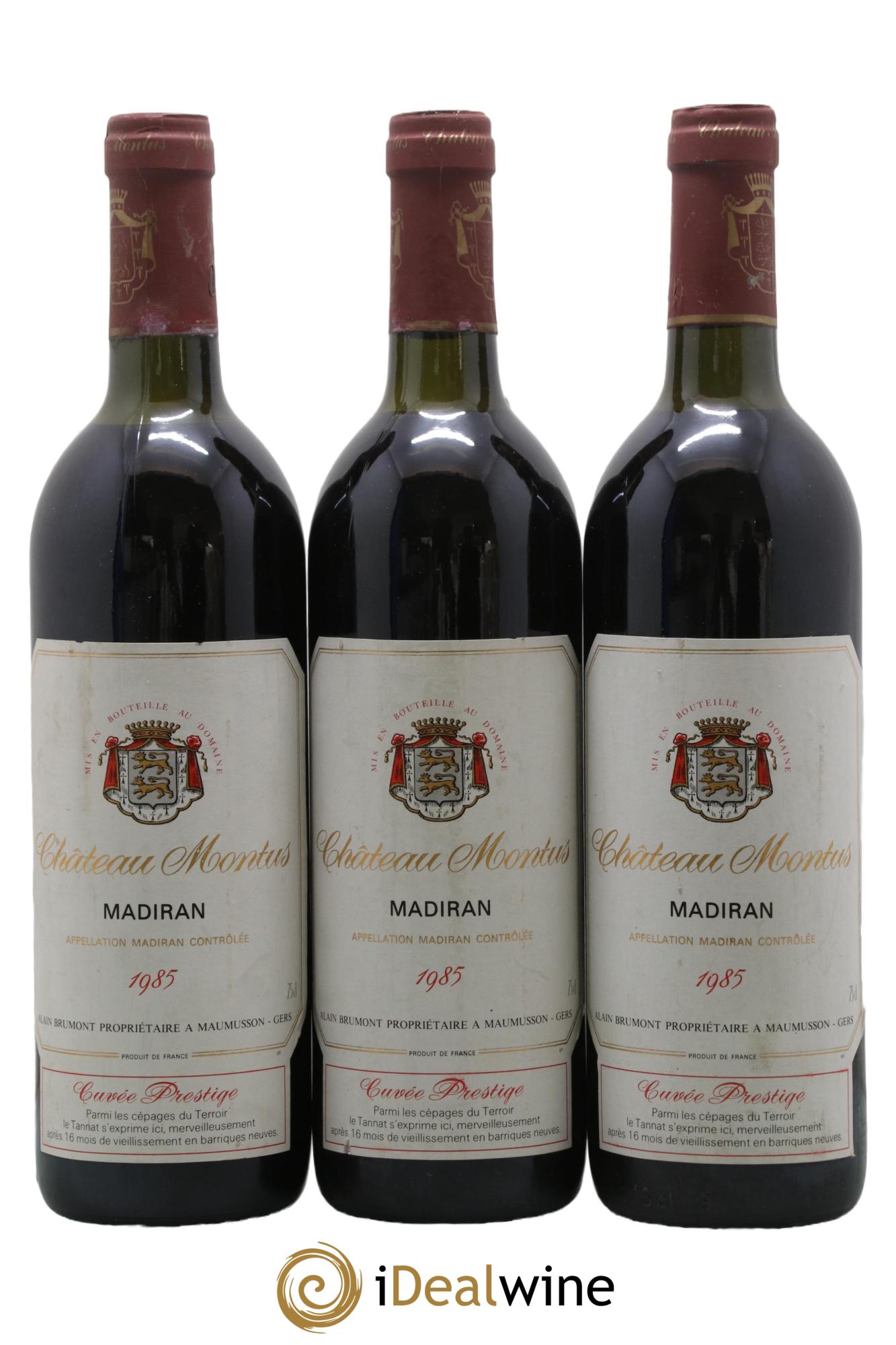 Madiran Château Montus-Prestige Alain Brumont 1985 - Lotto di 3 bottiglie - 0