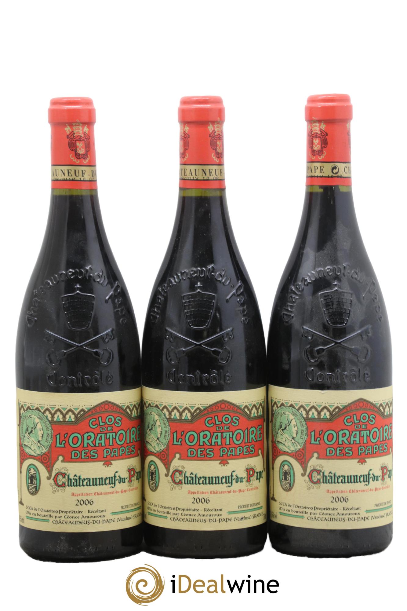 Châteauneuf-du-Pape Clos de l'Oratoire des Papes 2006 - Lot de 3 bouteilles - 0