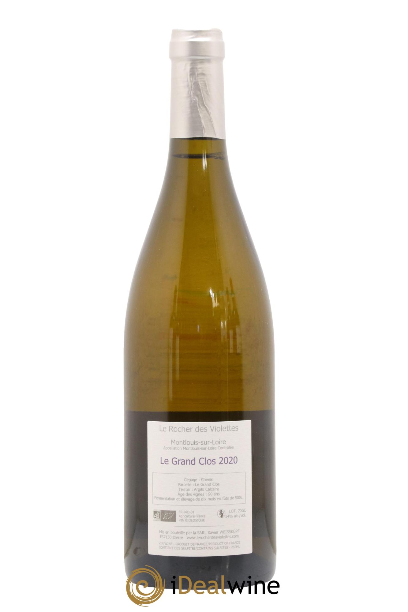 Montlouis-sur-Loire Le Grand Clos (anciennement La Négrette) Le Rocher des Violettes 2020 - Posten von 1 Flasche - 1