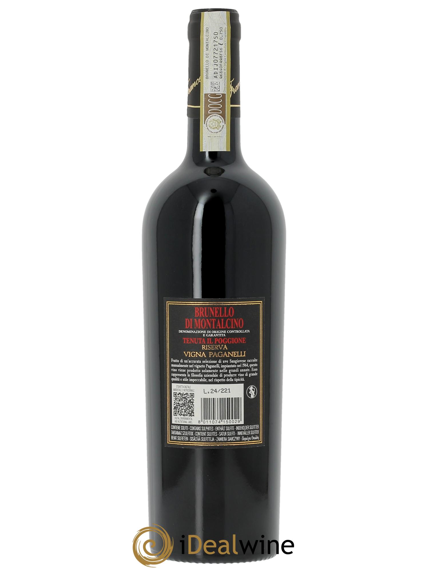 Brunello di Montalcino DOCG Il Poggione Riserva Vigna Paganelli Lavinio Franceschi 2019 - Lot of 1 bottle - 1
