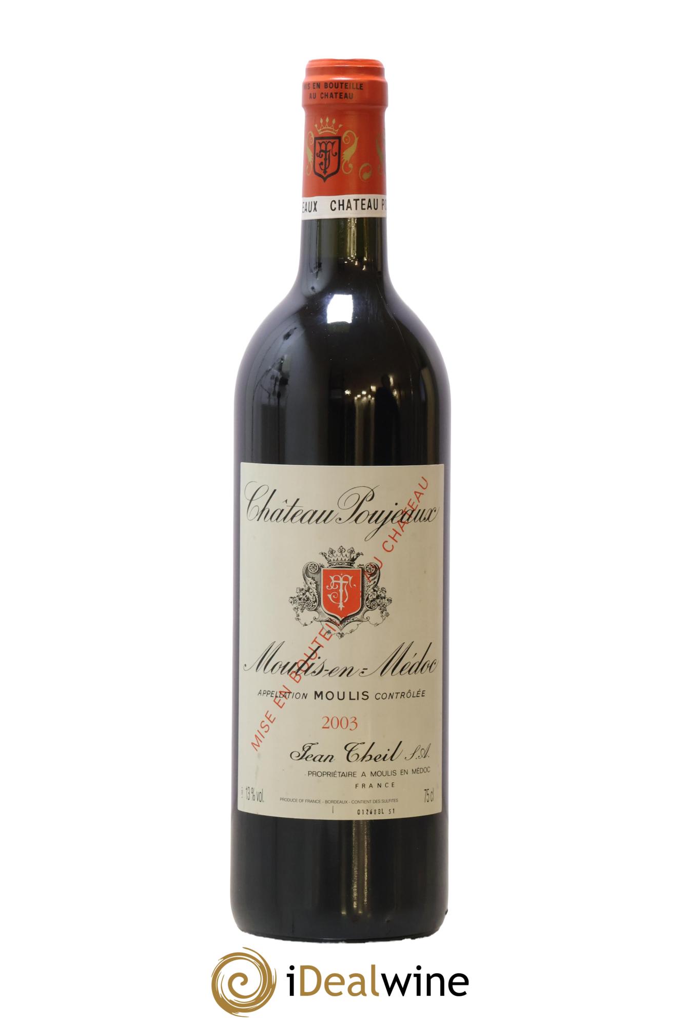 Château Poujeaux 2003 - Lot de 1 bouteille - 0