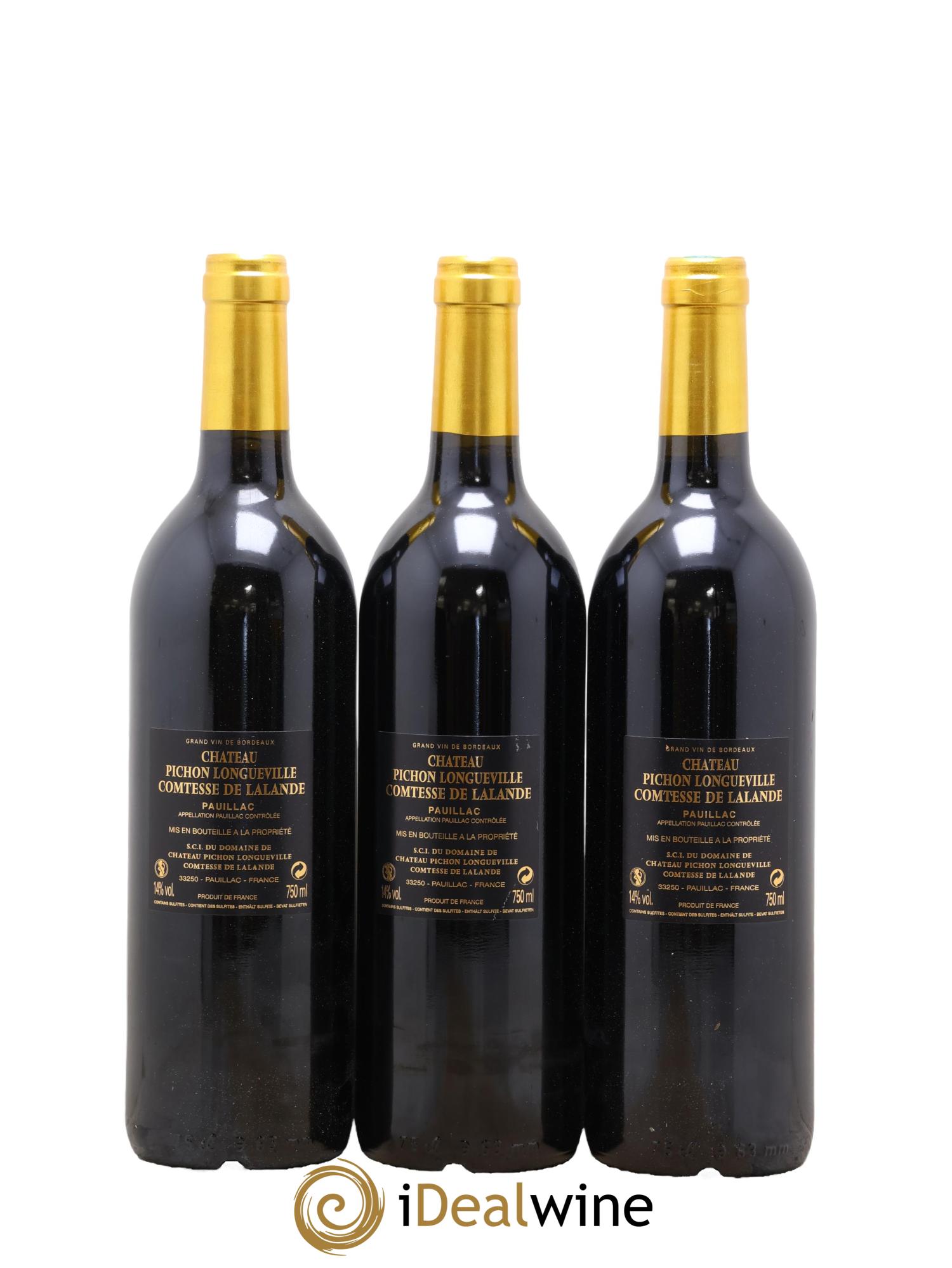 Château Pichon Longueville Comtesse de Lalande 2ème Grand Cru Classé 2010 - Lotto di 3 bottiglie - 1
