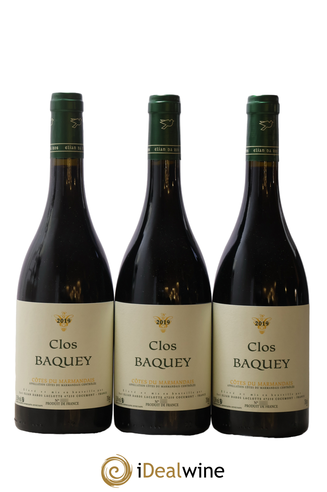 Côtes du Marmandais Clos Baquey Elian Da Ros (Domaine) 2019 - Lot de 3 bouteilles - 0