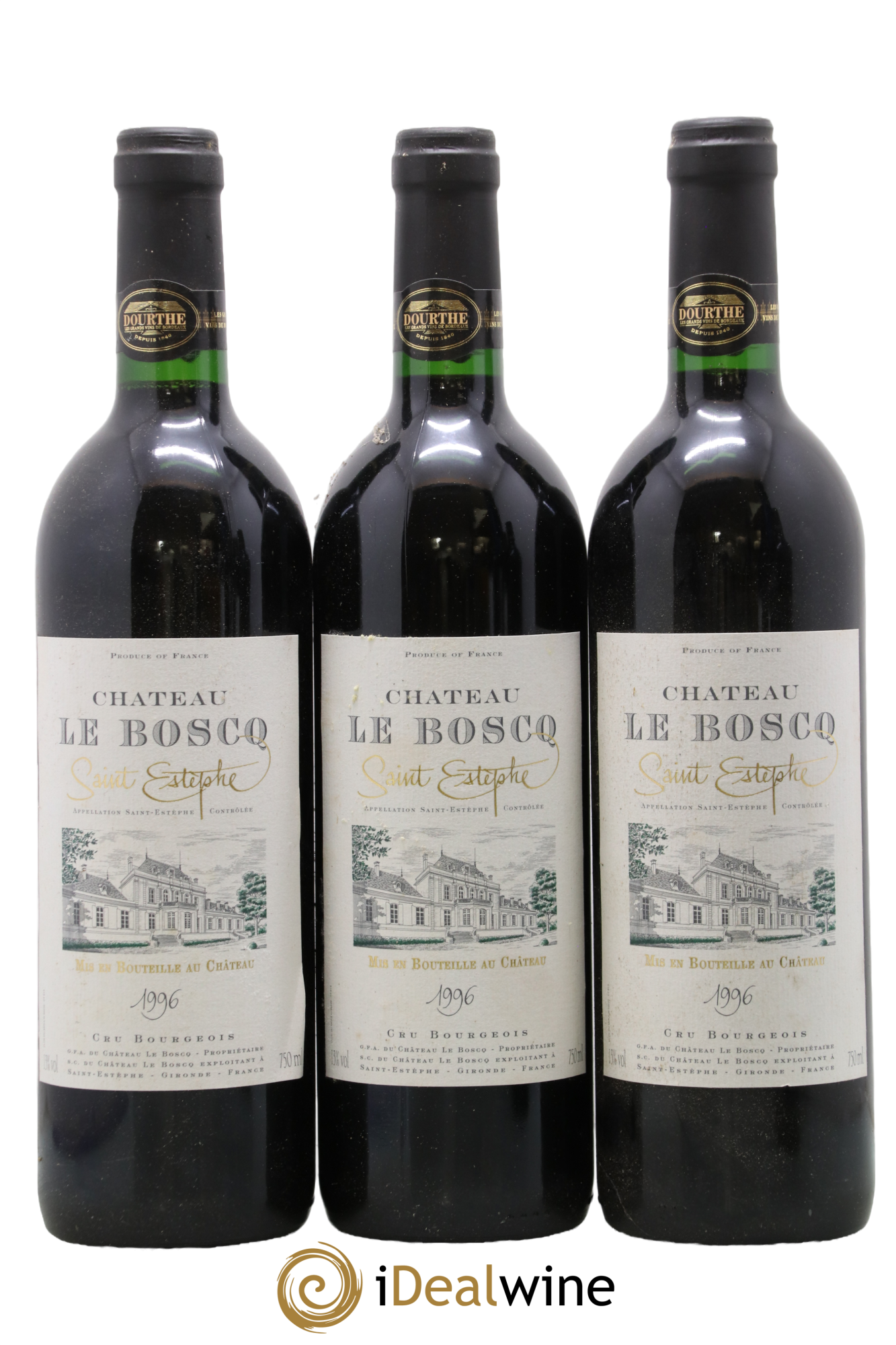 Château le Boscq Cru Bourgeois 1996 - Lot of 3 bottles - 0