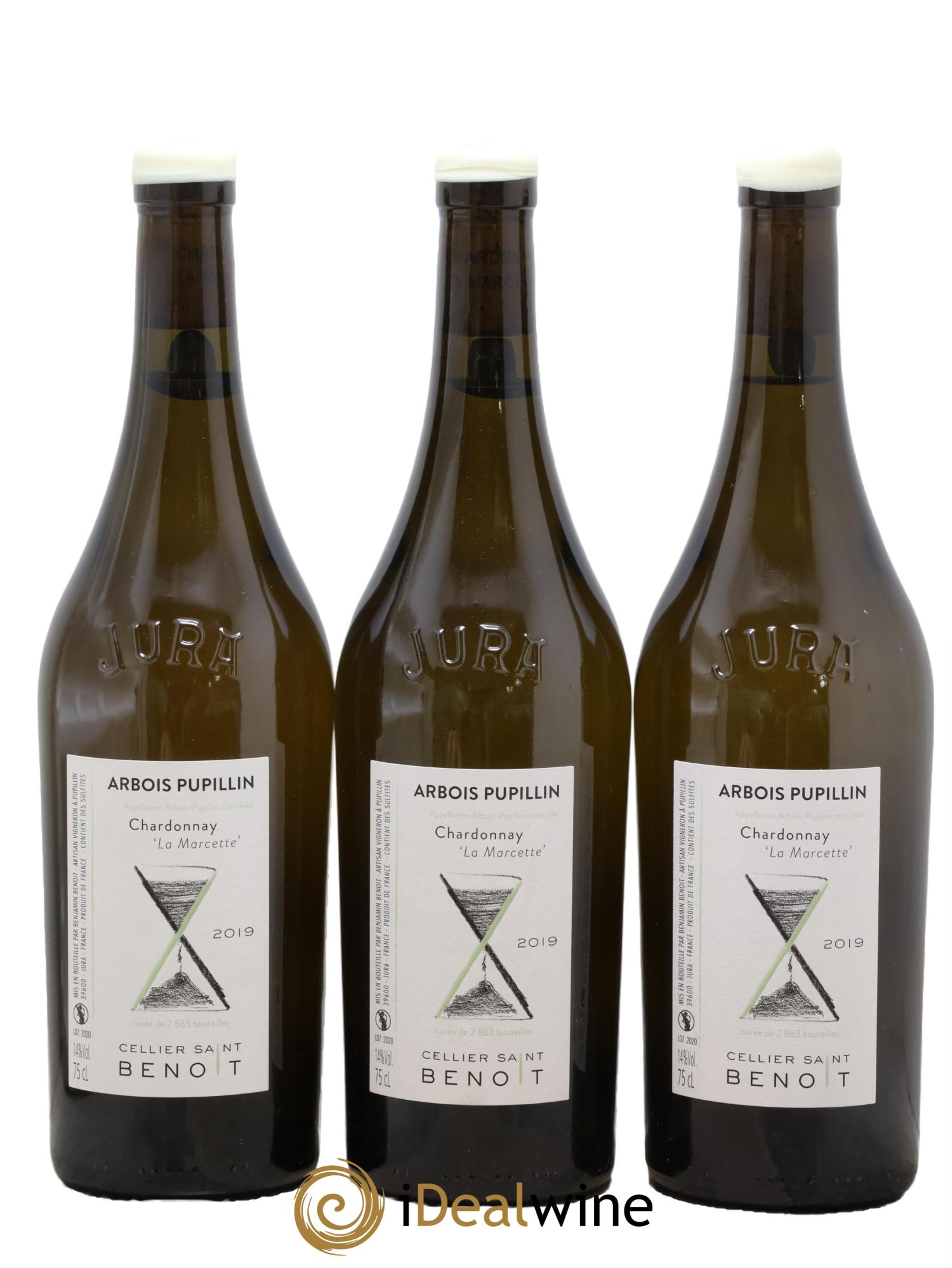 Arbois La Marcette Cellier Saint Benoît 2019 - Lot de 3 bouteilles - 0