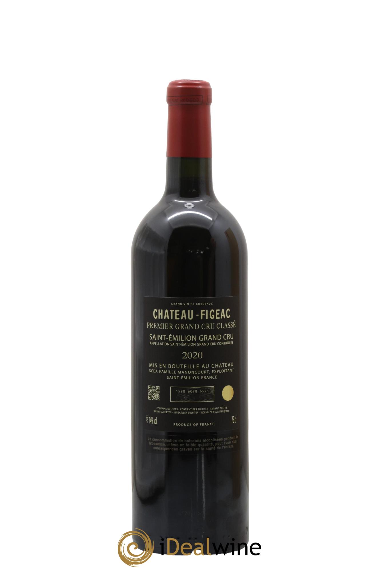 Château Figeac 1er Grand Cru Classé A 2020 - Lot de 1 bouteille - 2