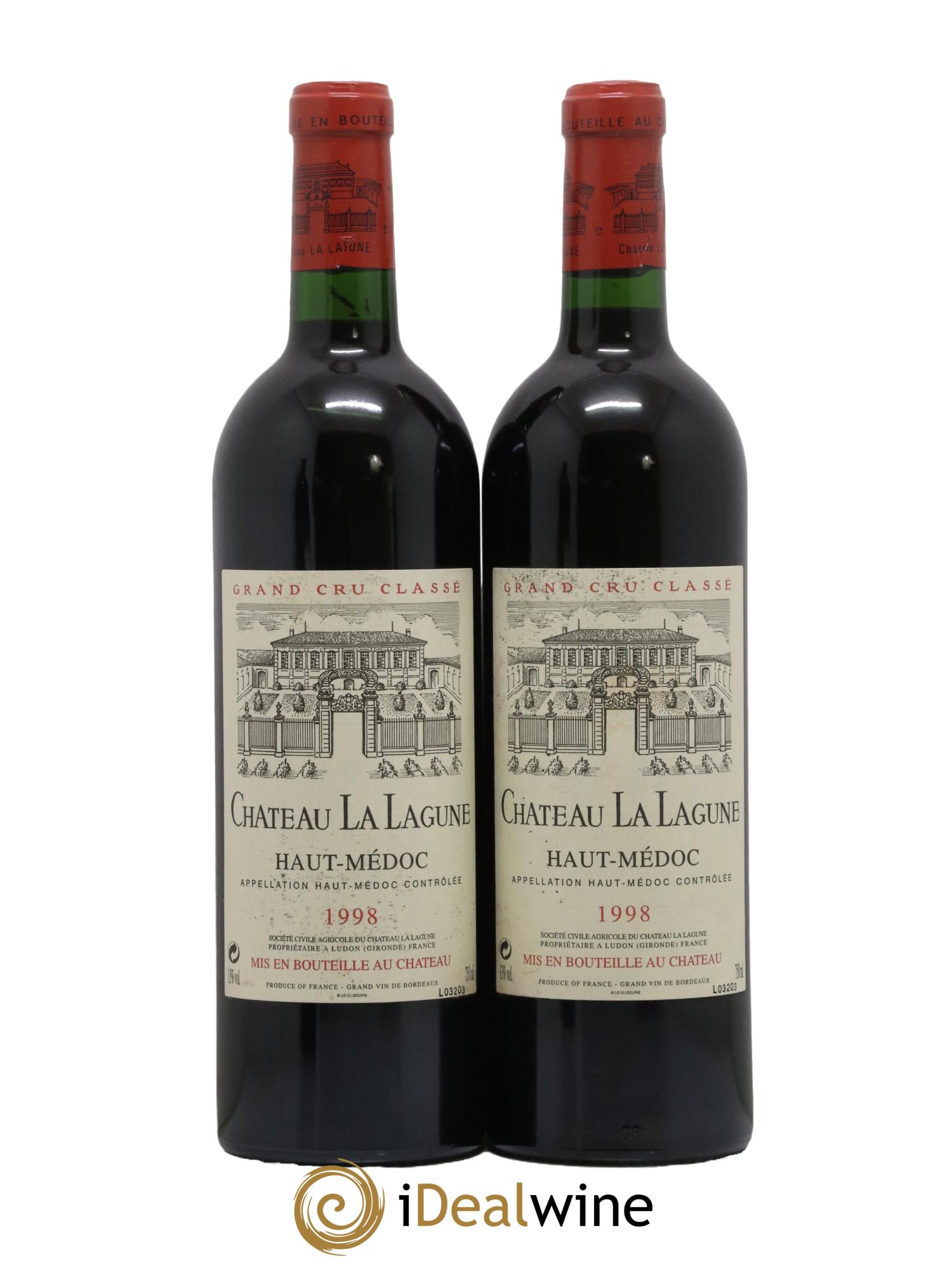 Château la Lagune 3ème Grand Cru Classé 1998 - Lot de 2 bouteilles - 0