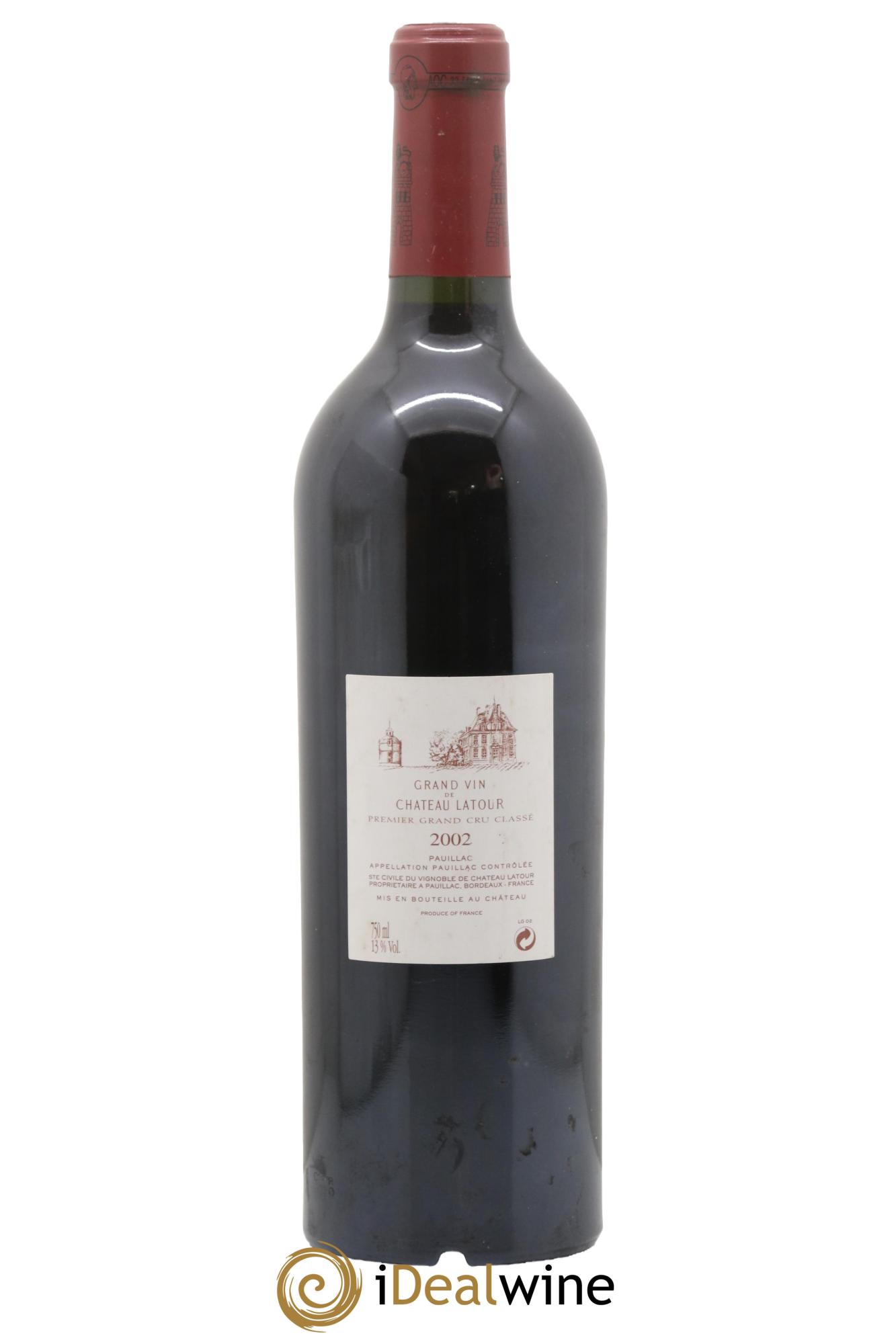 Château Latour 1er Grand Cru Classé 2002 - Lot de 1 bouteille - 1