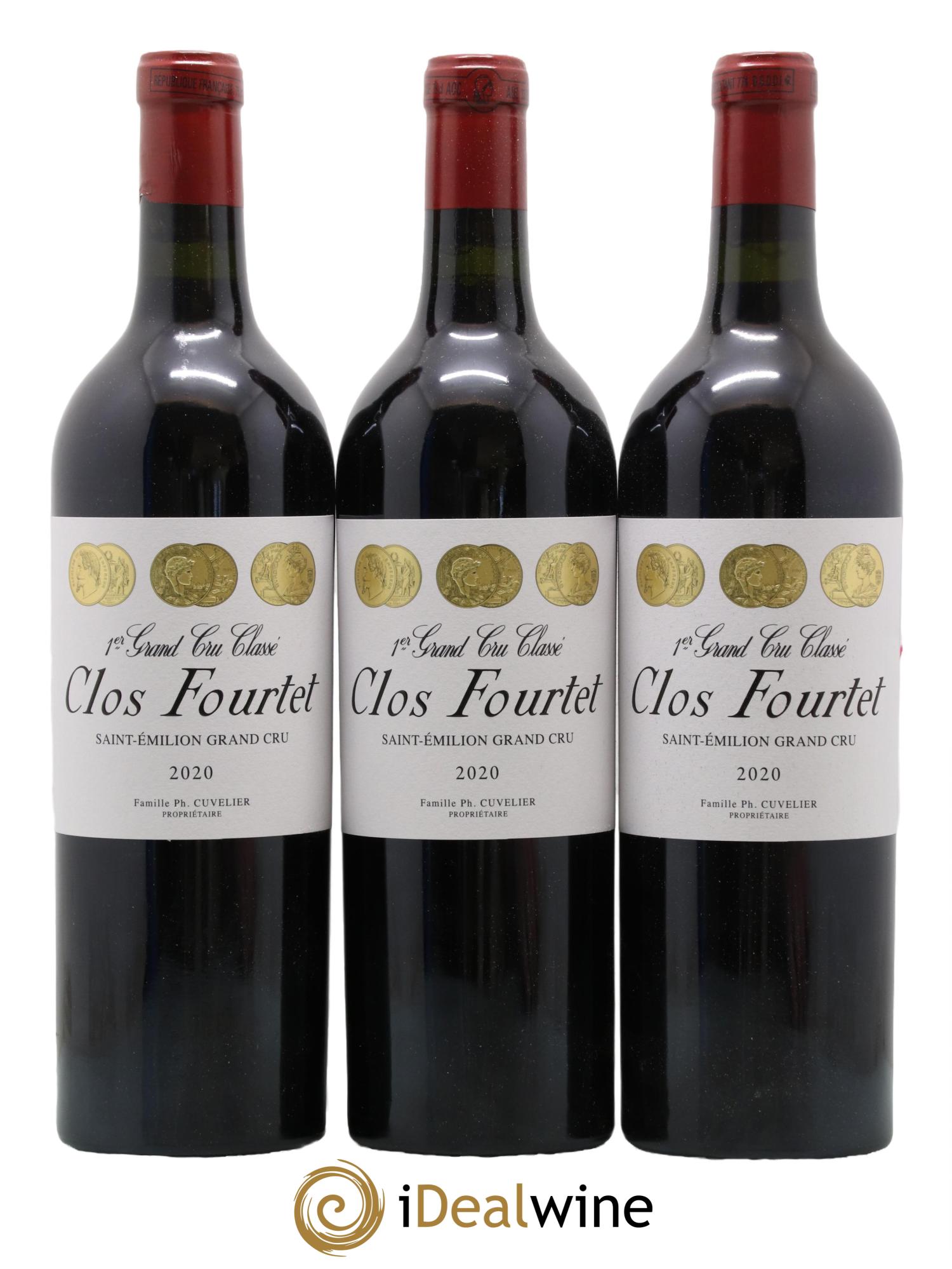 Clos Fourtet 1er Grand Cru Classé B 2020 - Lot of 3 bottles - 1