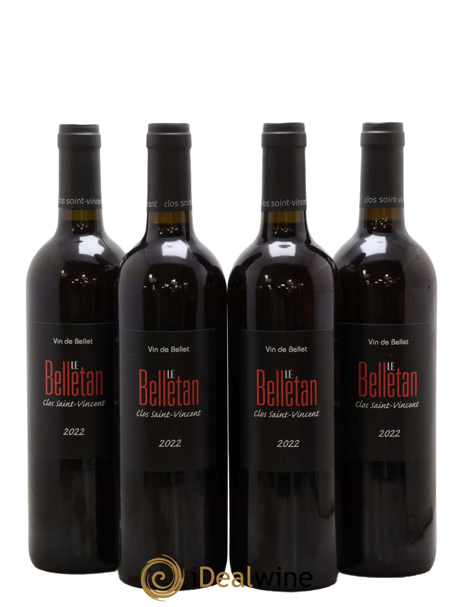 Bellet Le Belletan Le Clos Saint-Vincent 2022 - Lot de 4 bouteilles - 0
