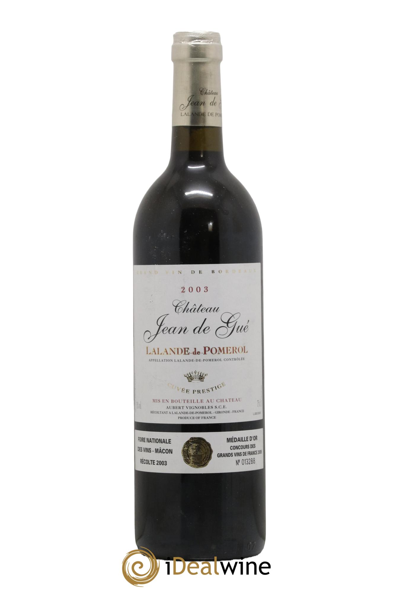 Lalande-de-Pomerol Chateau Jean de Gue Cuvee Prestige 2003 - Lot de 1 bouteille - 0