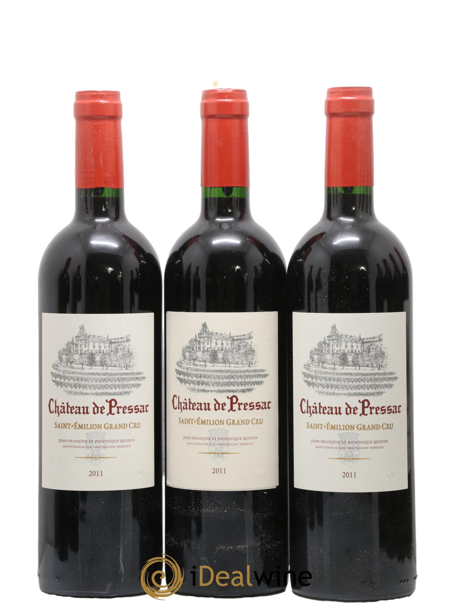 Château de Pressac Grand Cru Classé 2011 - Lot of 6 bottles - 2